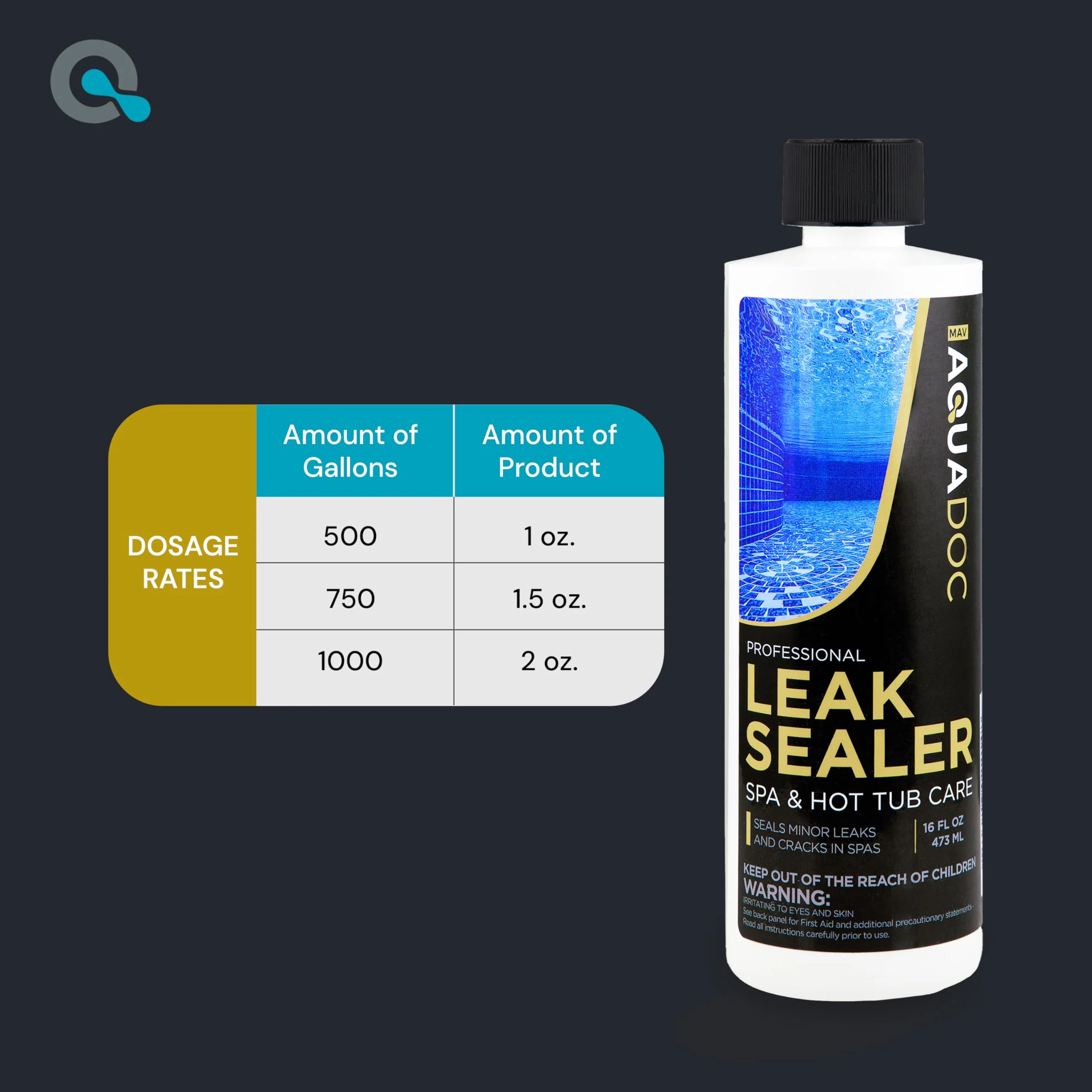 Hot Tub Leak Sealer to Fix Leaks Easily - Spa Leak Sealer 16oz, Advanced Spa Repair Chemical Made in the USA - AquaDoc - Image 4