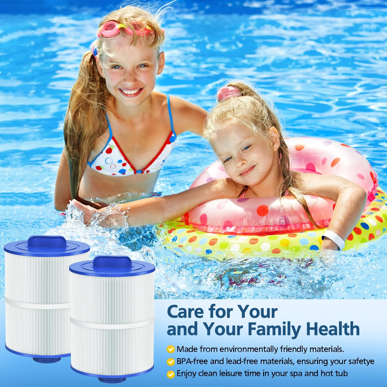 Hot Tub Spa Filter Cartridge, Compatible with Unicel 6CH-502, Filbur FC-0311, Master Deluxe M60506, Magnum AR50, PAS50SV-F2M, Baleen AK-90161, Excel Filters XLS-604 Artesian Spas Filter,2 Pack - Image 4