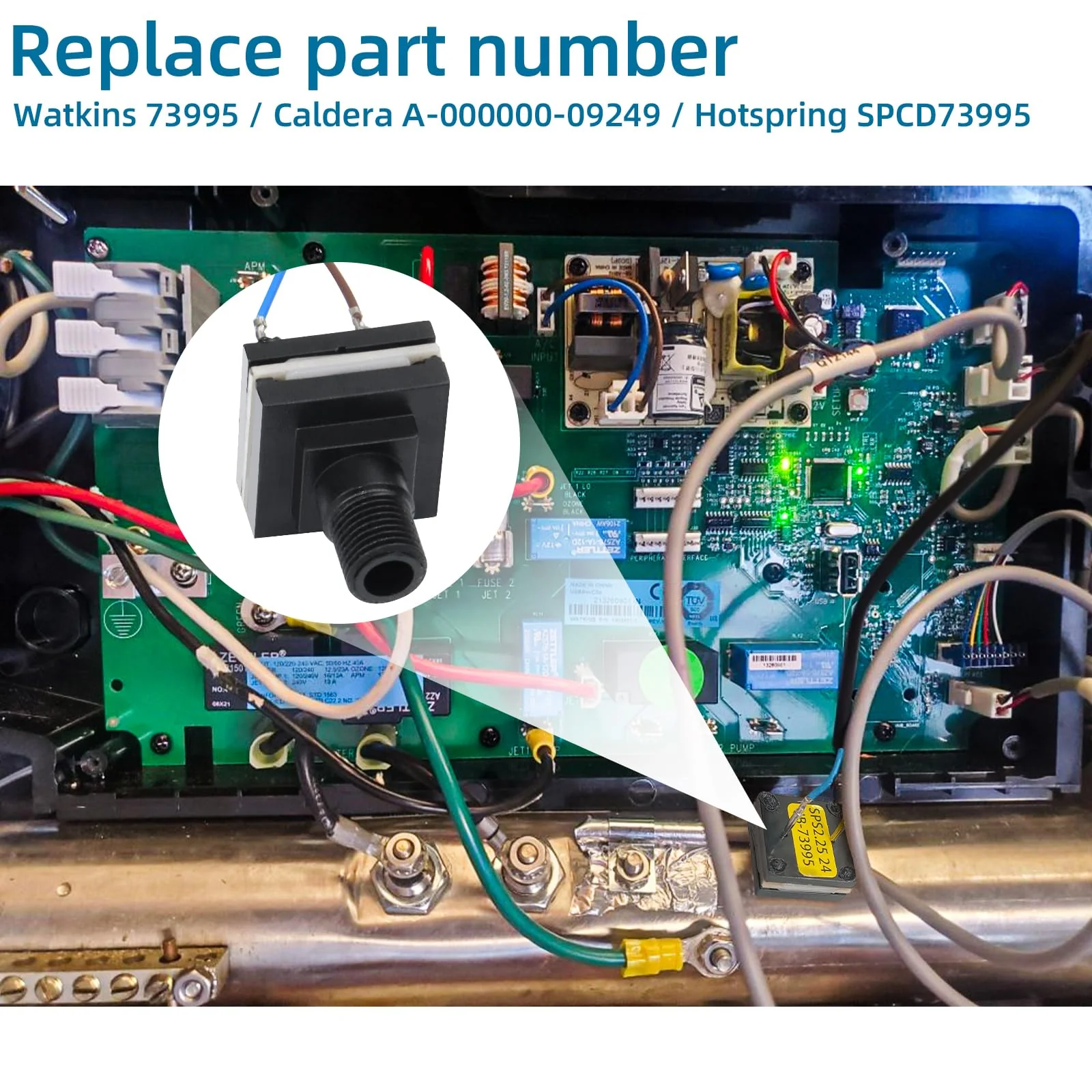 Hot Tub Spa Heater Pressure Switch for Watkins 73995 Solana Caldera Hot Spring&Spot 2010+ Relay/Rhythm/Tempo&2011+ SX TX,2006-2009 Solana RX SX TX,2010+ Caldera Palatino/Marino - Image 5