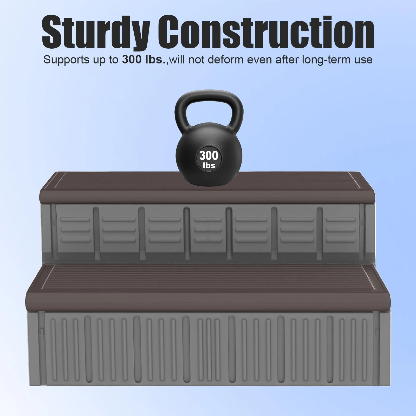 Hot Tub Steps, Outdoor Spa Steps with Storage, Non-Slip & Sturdy Hot Tub Stairs, 36 Inches Long - Image 5
