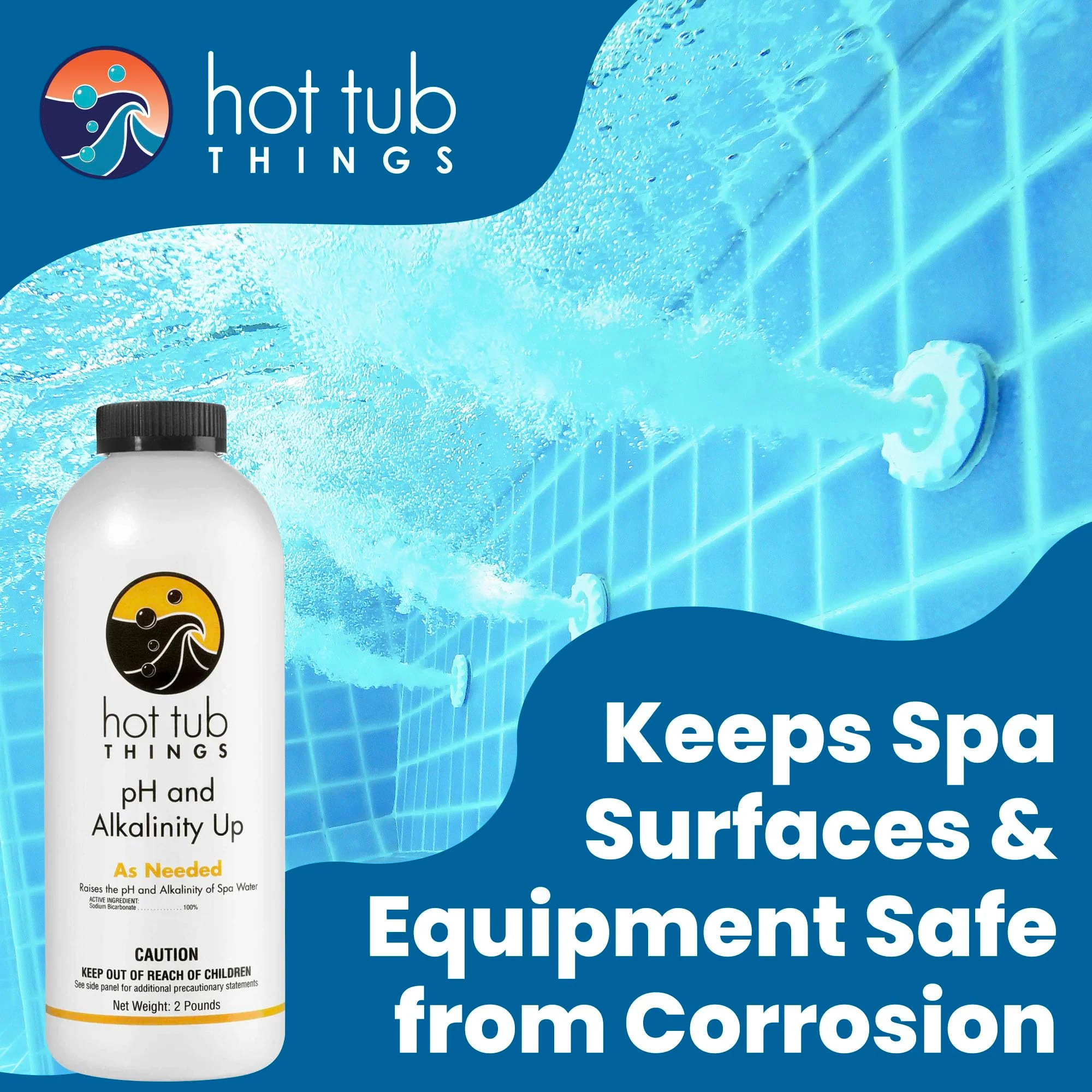Hot Tub Things pH Up & Alkalinity Increaser for Hot Tub – Pool Shock, Alkalinity Up, pH Increaser and Alkaline Booster for Spa or Pool, Maintain Balanced Water Quality and Clear Water Use – 2 Pounds - Image 4