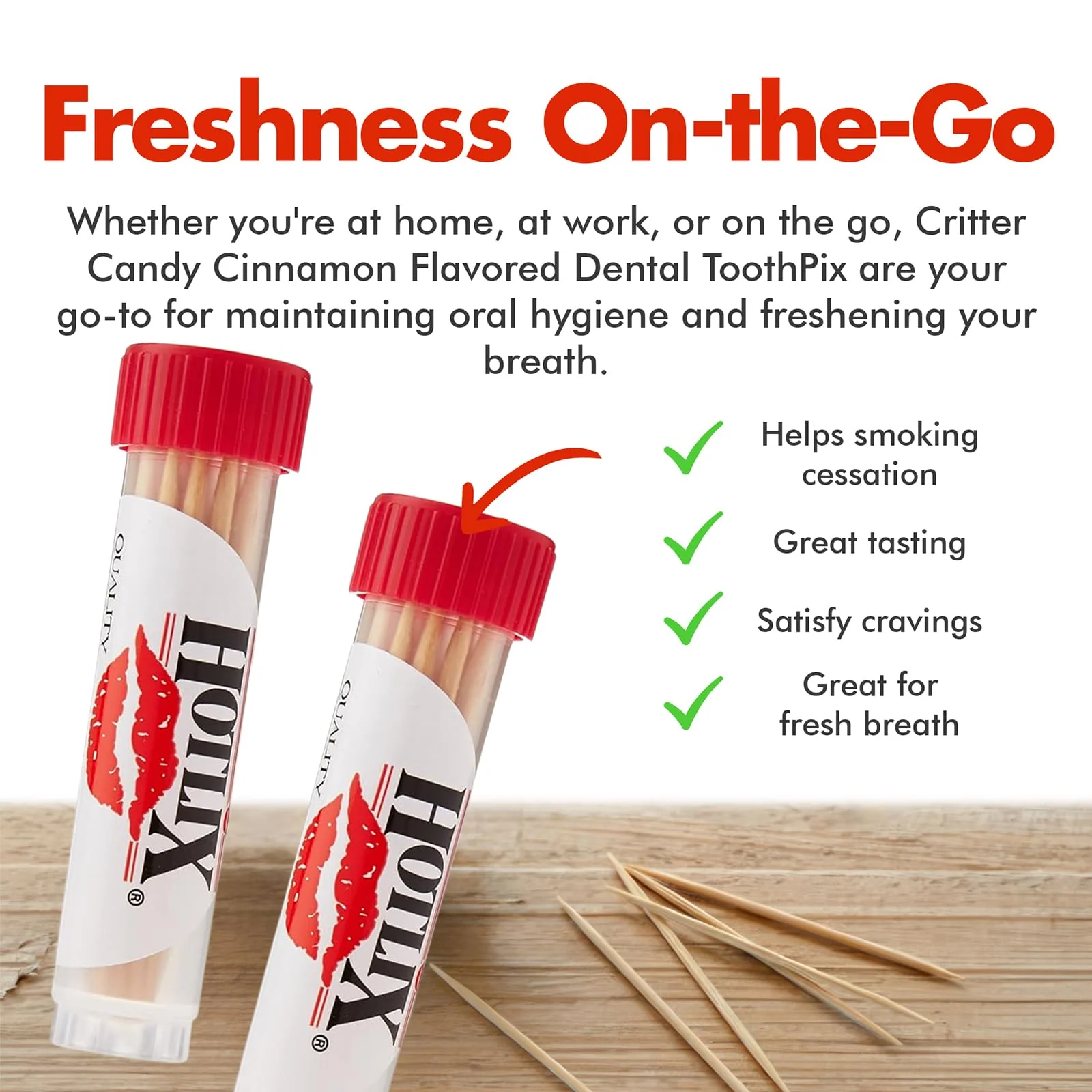 Hotlix Cinnamon Toothpicks (20 Pack 400 total), Flavored Toothpicks, Travel Toothpicks, Toothpicks for Food, Wooden Toothpicks, Fancy Toothpicks for Appetizers, Best Quit Smoking Products, Made in USA - Image 7