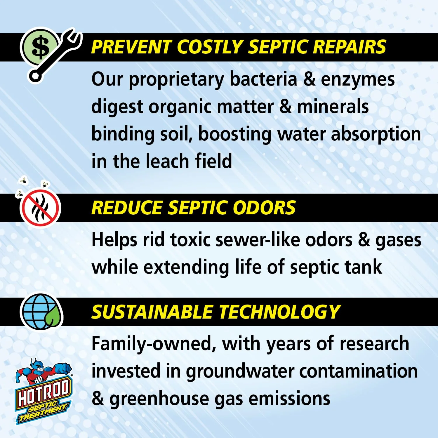 Hotrod Septic Tank Treatment - 12 Month Supply Extends Septic System Life and Prevents Costly Repairs - Industrial Grade - Easy to Use (12 Month, 4.00, Count) - Image 4