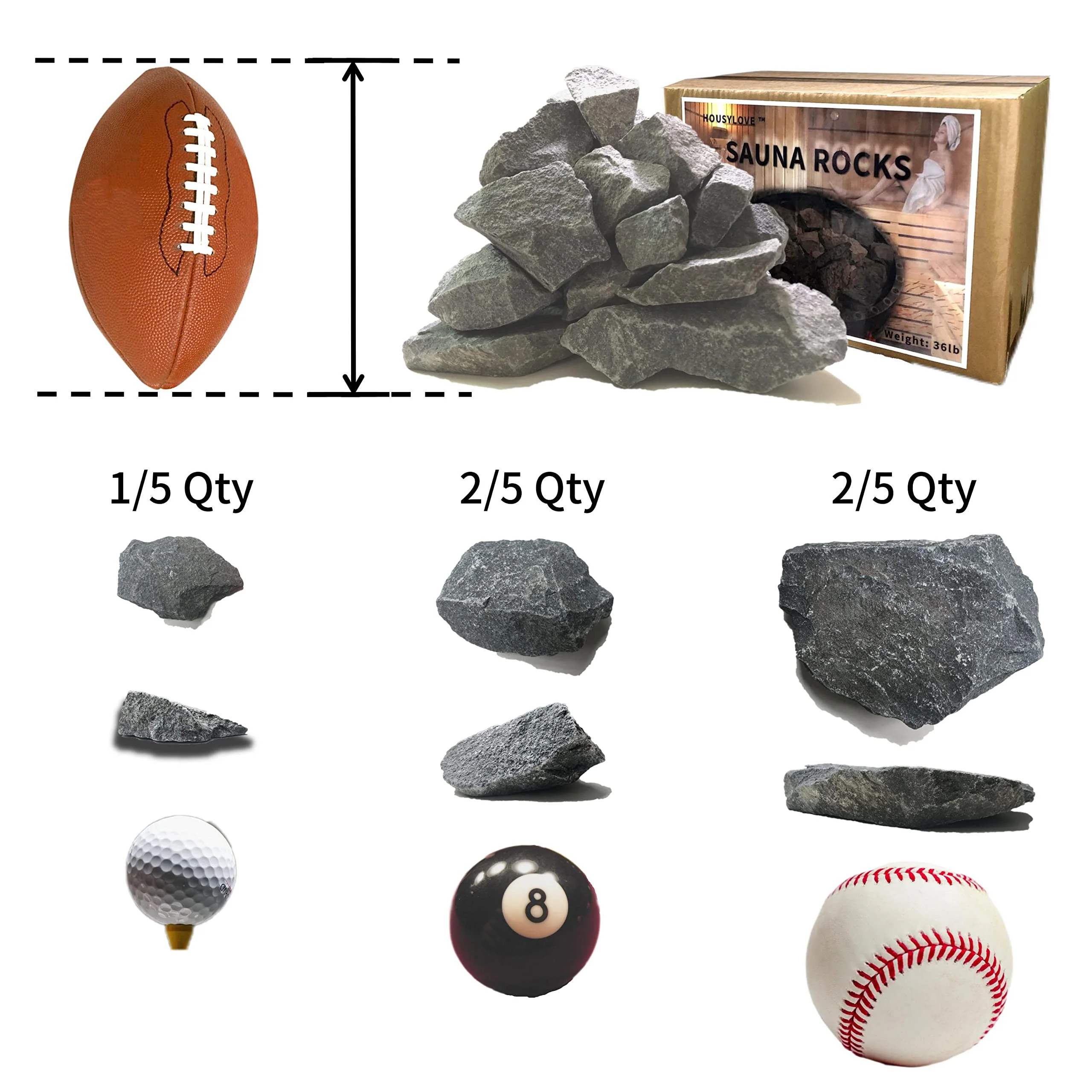 HOUSYLOVE Sauna Rocks/Sauna Stones, 35 lb Box of Lava Rock for Steam Sauna, Sauna Stone - Image 5