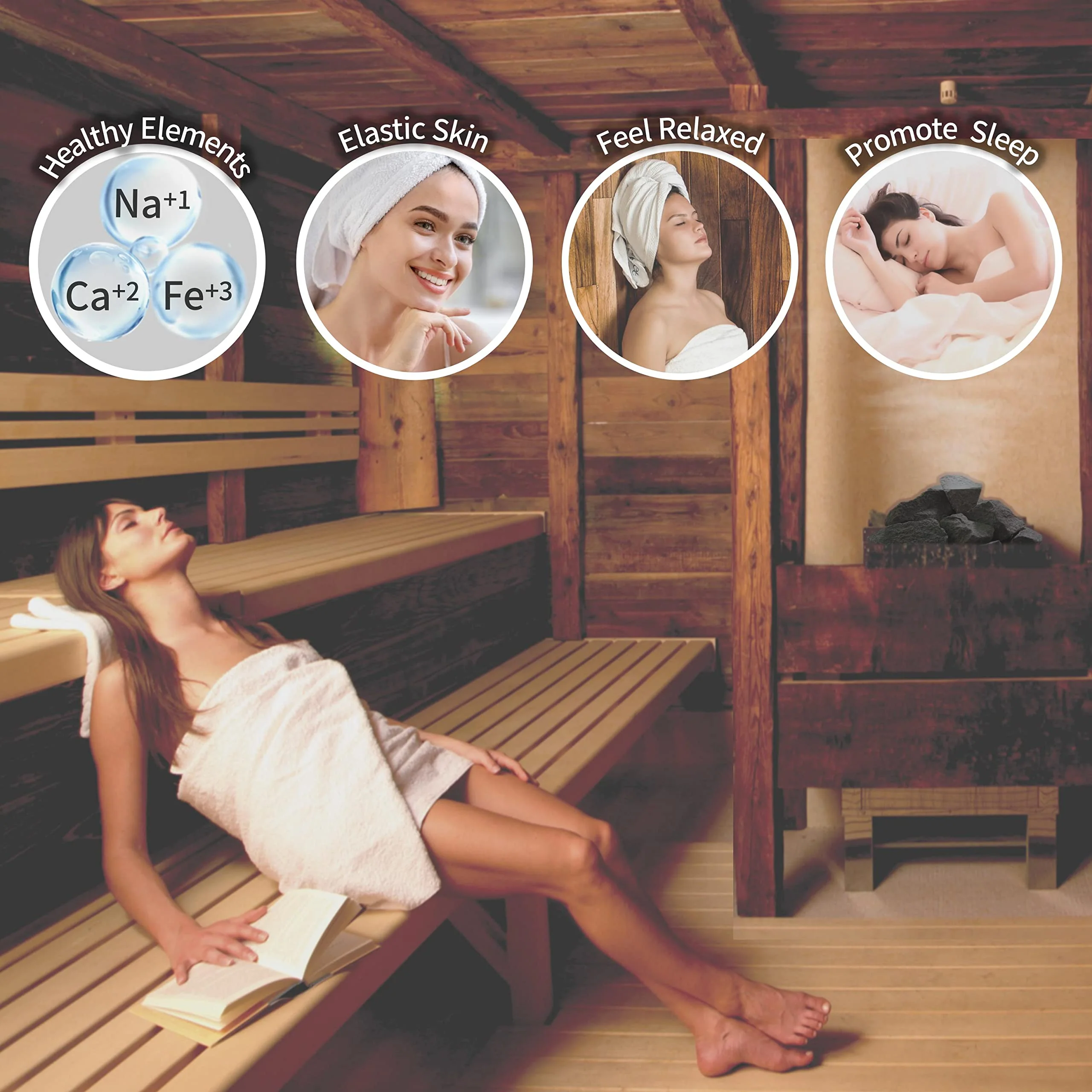 HOUSYLOVE Sauna Rocks/Sauna Stones, 35 lb Box of Lava Rock for Steam Sauna, Sauna Stone - Image 8