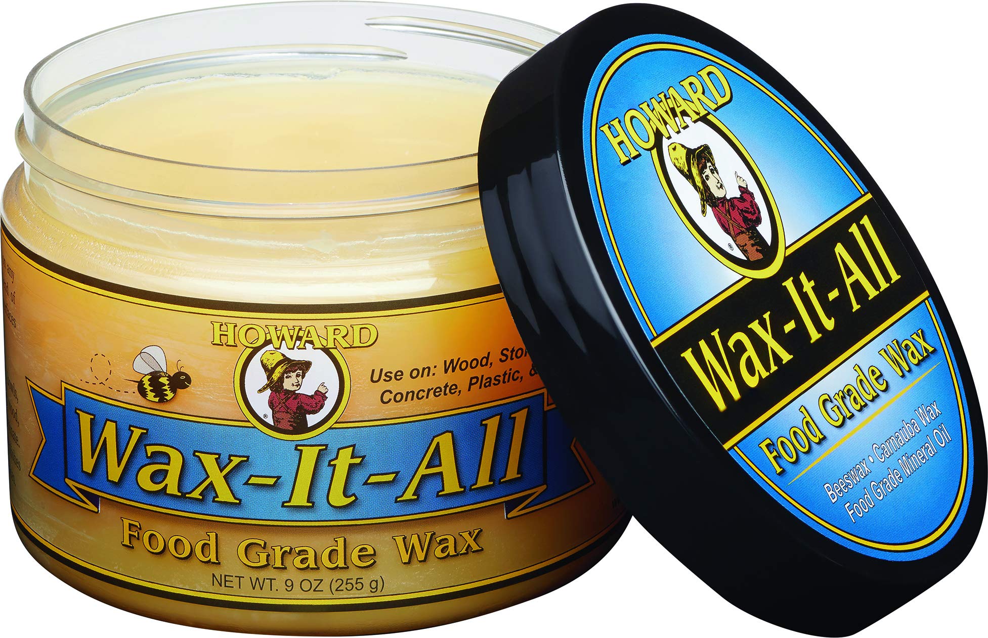 Howard Products Food-Grade Wax Paste | For Wood & Metal | Water-Resistant | With Beeswax & Carnauba | 9 Fl oz, Pack of 6 - Image 9