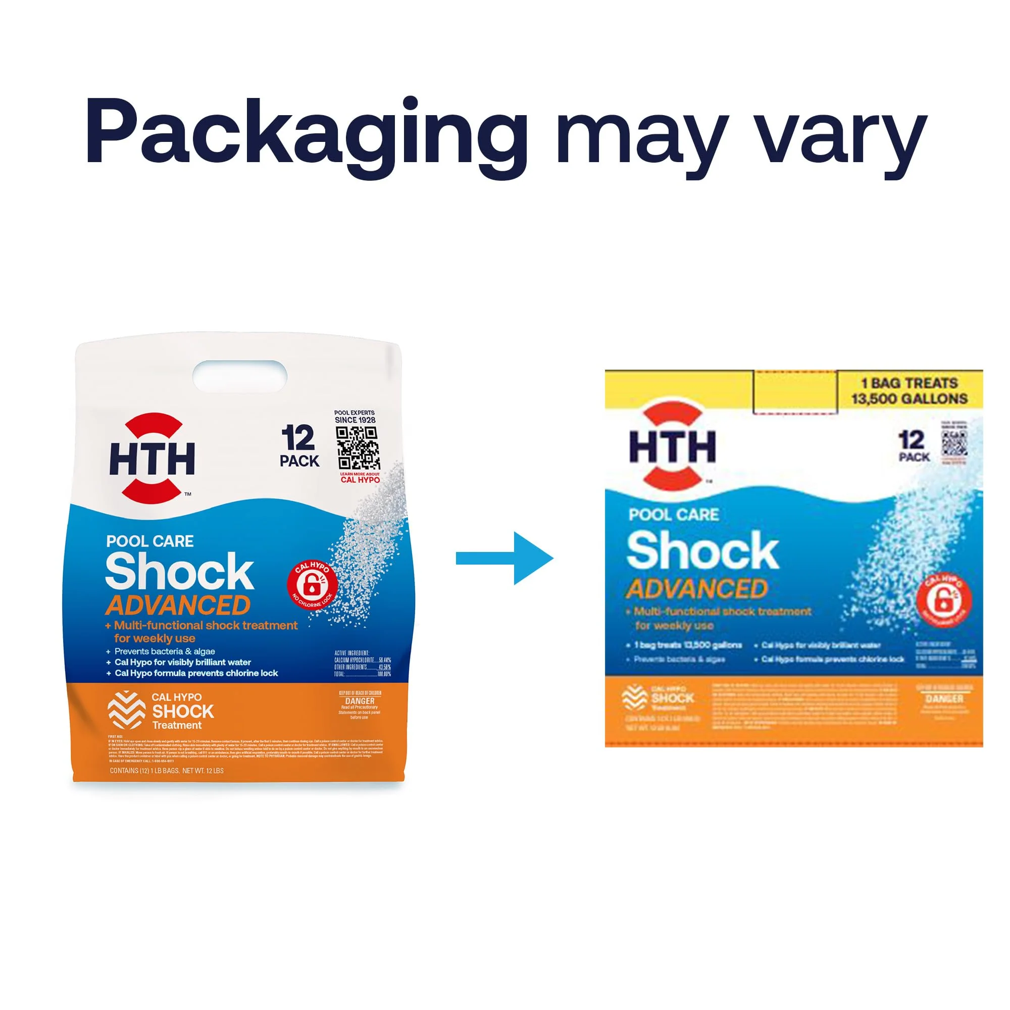 HTH 52037R Pool Care Shock Advanced, Swimming Pool Chemical - Cal Hypo Formula, Prevents Bacteria & Algae, Restores Crystal Clear Water - Shock Treatment, 1lb (12 Pack) - Image 4