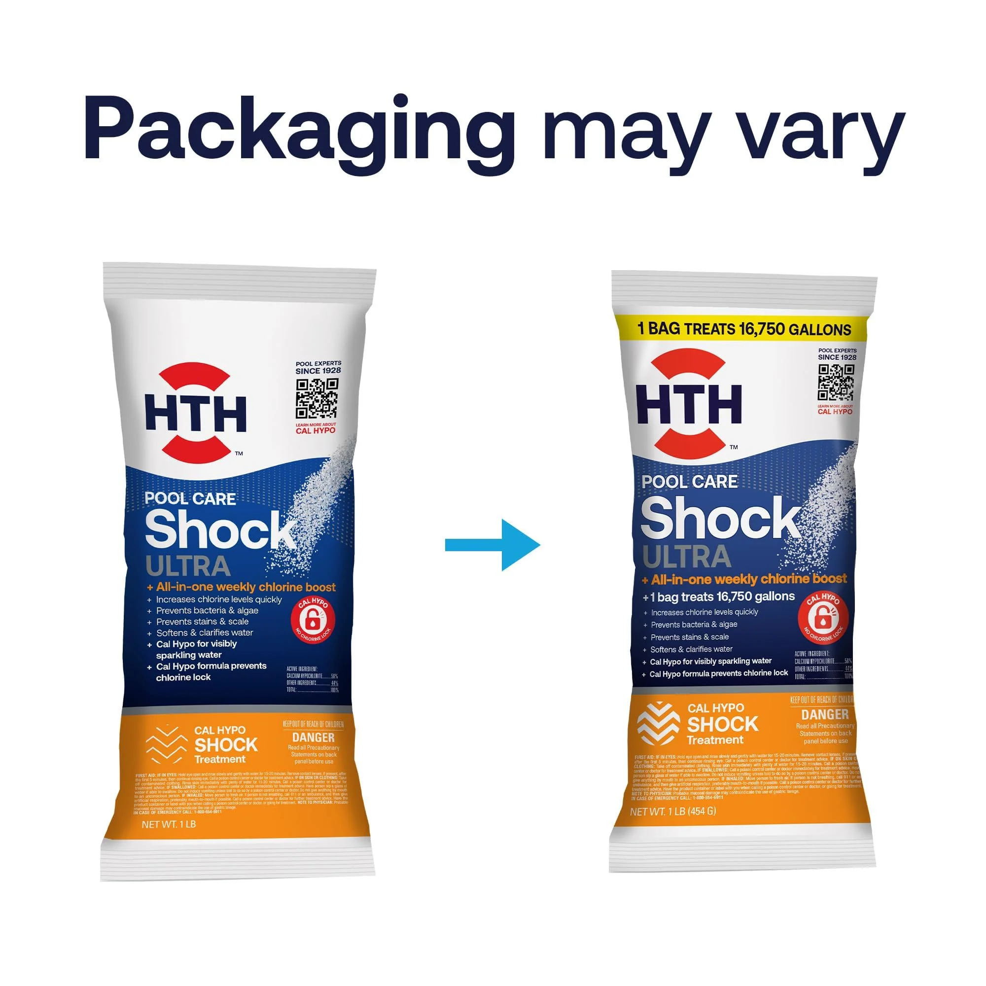 HTH 52047 Swimming Pool Care Salt Shock, Stabilized Chlorinator, 1 dose Treats 10000 gallons, 5x12oz Packets - Image 4