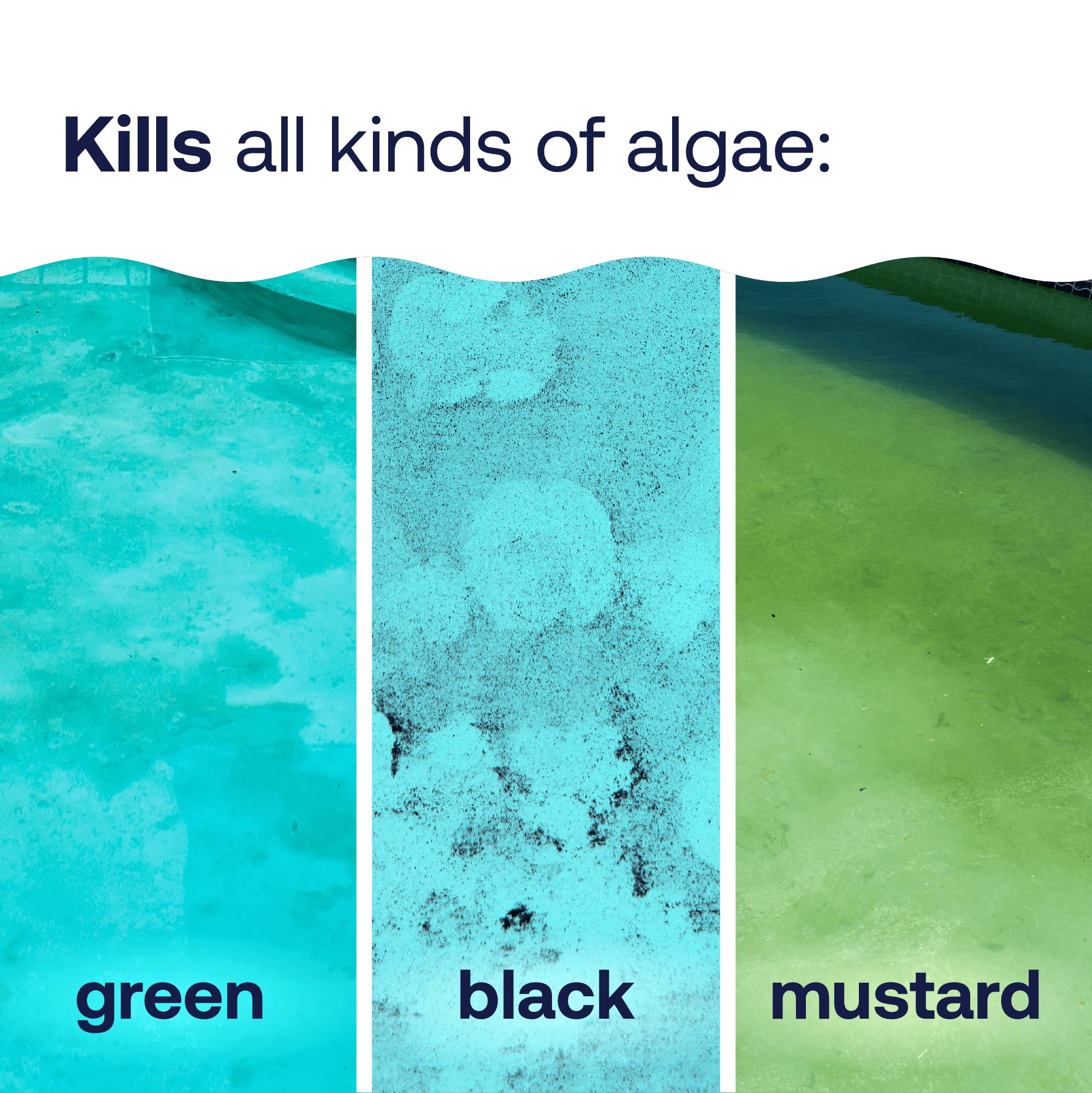HTH 67084 Pool Care Algae Guard Advanced, All Algae Eliminator for Swimming Pools - Fast-Acting, Destroys & Prevents Green, Black & Mustard Algae, Keeps Pool Water Crystal Clear, 32 fl oz - Image 6