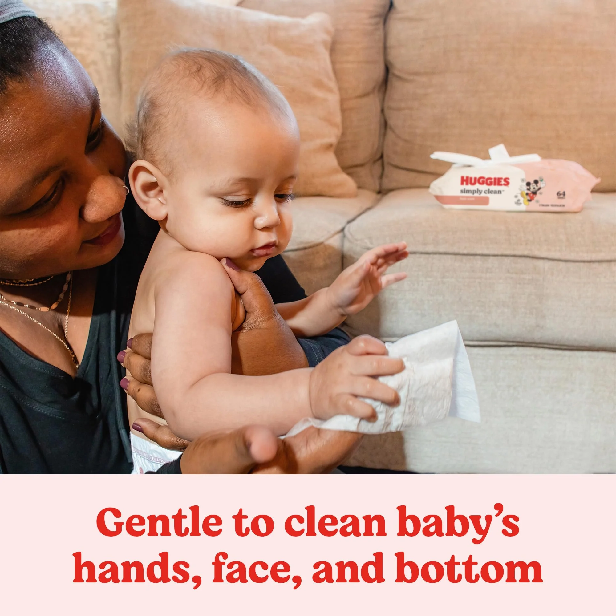 Huggies Simply Clean Fresh Scent Baby Wipes, 1 Flip-Top Pack (64 Wipes Total), Packaging May Vary - Image 7