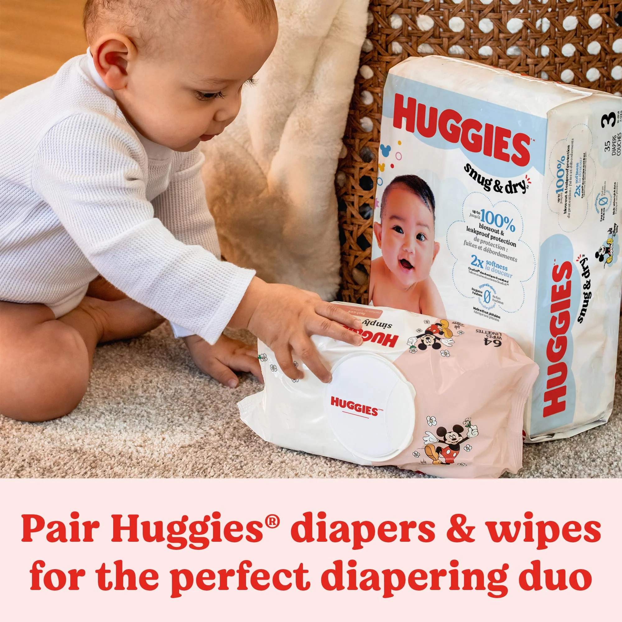 Huggies Simply Clean Fresh Scent Baby Wipes, 1 Flip-Top Pack (64 Wipes Total), Packaging May Vary - Image 8