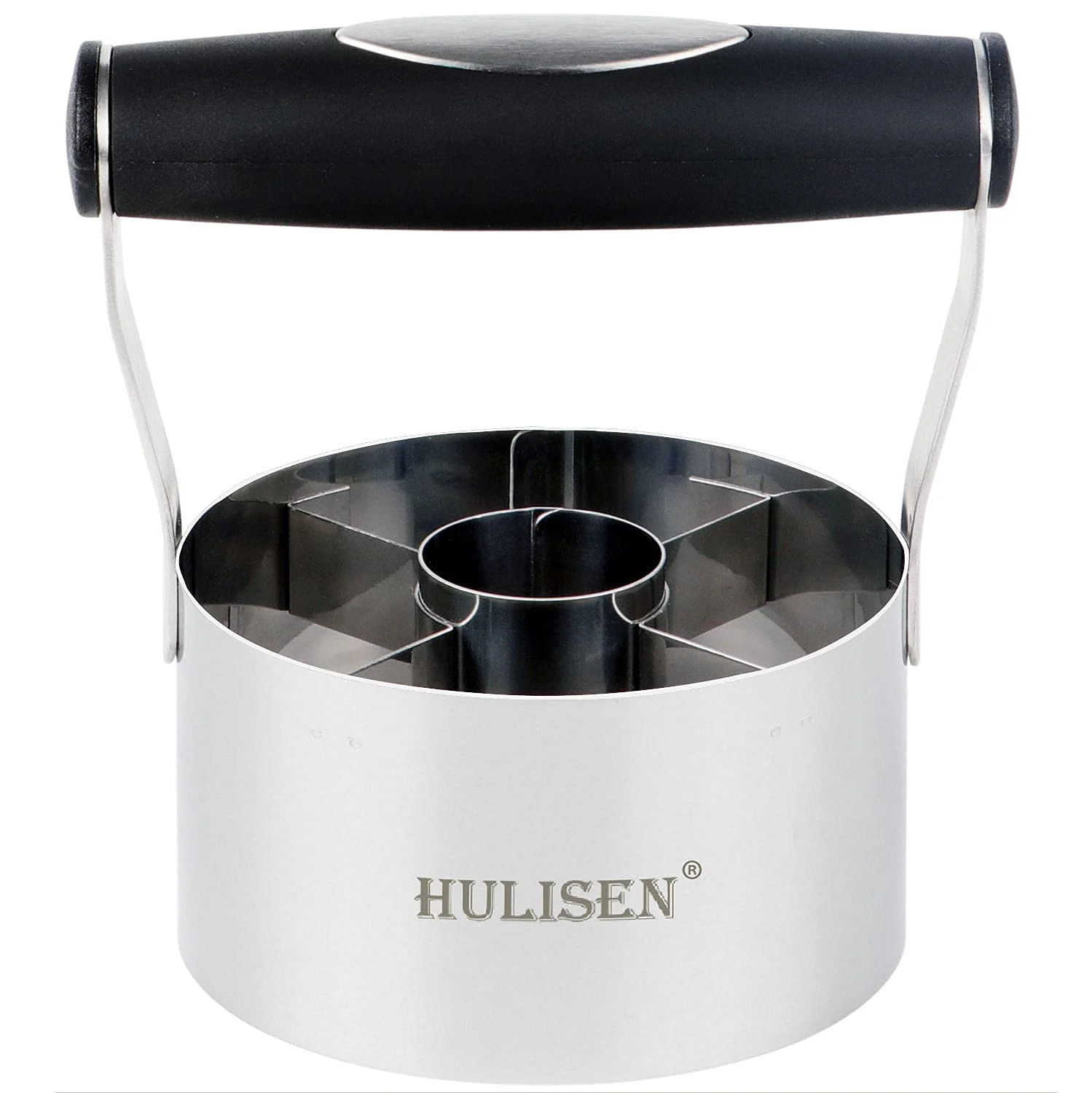 HULISEN Donut Cutter & 3.5 inch Biscuit Cutter (Set of 2), with Soft Grip Handle, Bonus 2 Pcs Small Cookies Cutter - Stainless Steel Professional Baking Dough Tool Set, Gift Package - Image 2