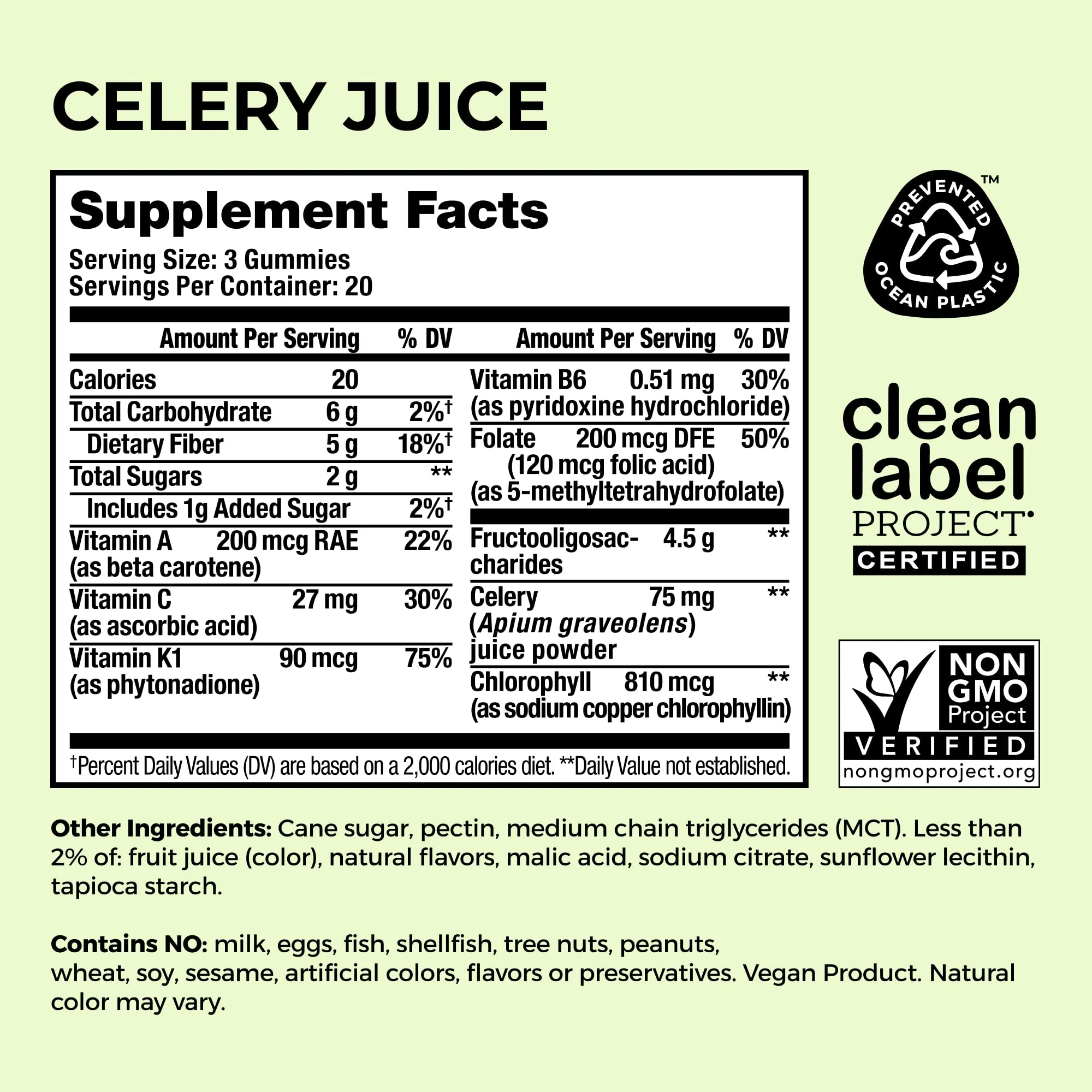 HUM Celery Juice Fiber Gummies for Adults, First Prebiotic Celery Juice Gummy, Gluten Free Fiber Supplement Supports Detoxification, Gut Health, Greens Gummies, Chlorophyll & Prebiotic Fiber, 60 Count - Image 5