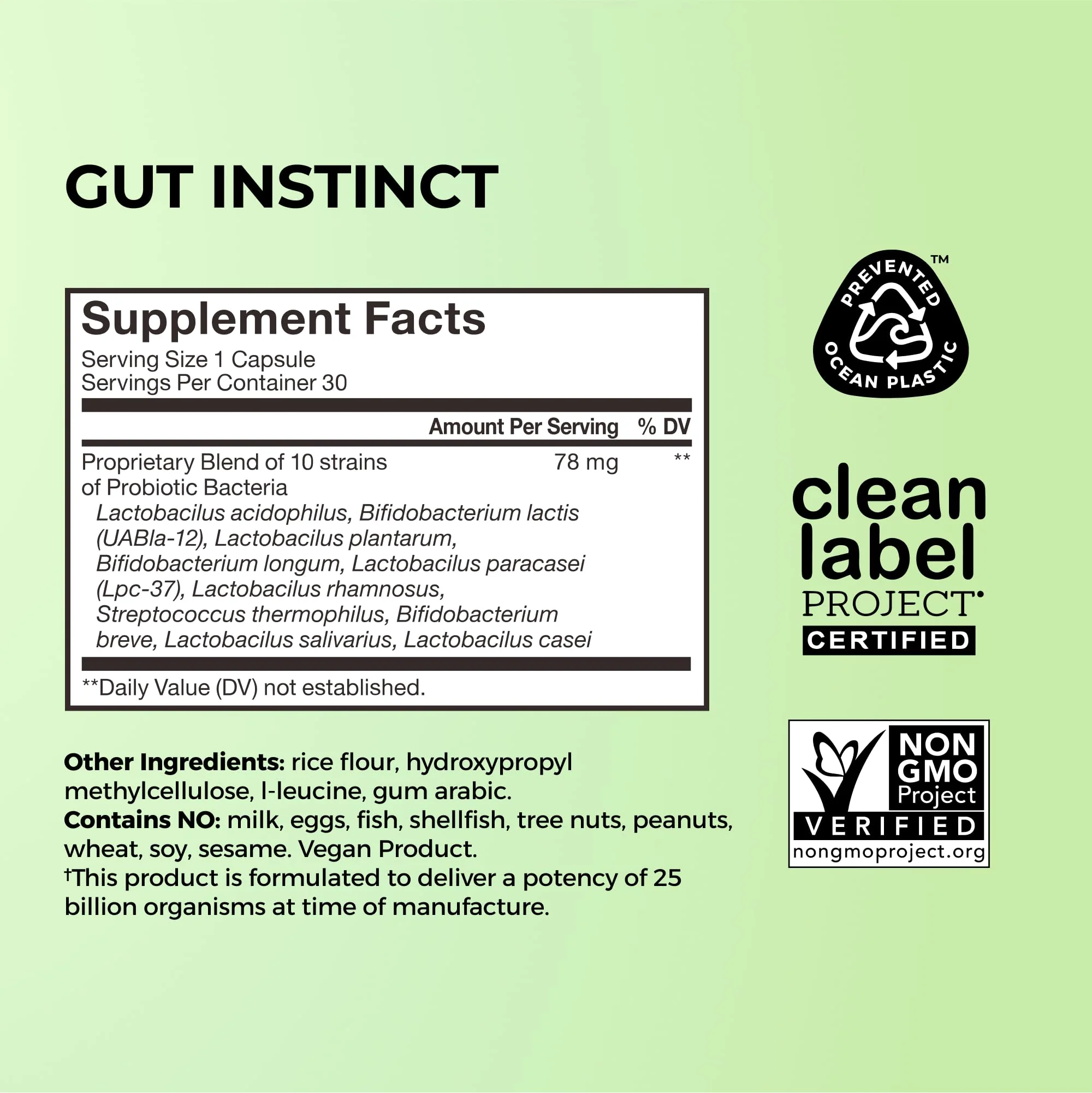 HUM Gut Instinct Daily Probiotics for Women and Men, Digestive Health, Lactobacillus, Bifidobacterium Strains for Immune Support, Probiotic Supplement for Healthy Gut Diversity, 30 Capsules - Image 5