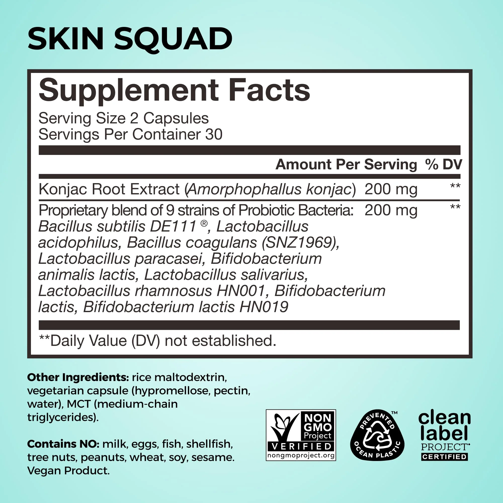 HUM Skin Squad Probiotics for Women and Men, Skin Care Supplement for Clear Complexion & Gut Health Support, Microbiome Prebiotic & Probiotic Supplement for Breakouts, Digestive Health, 60 Capsules - Image 5