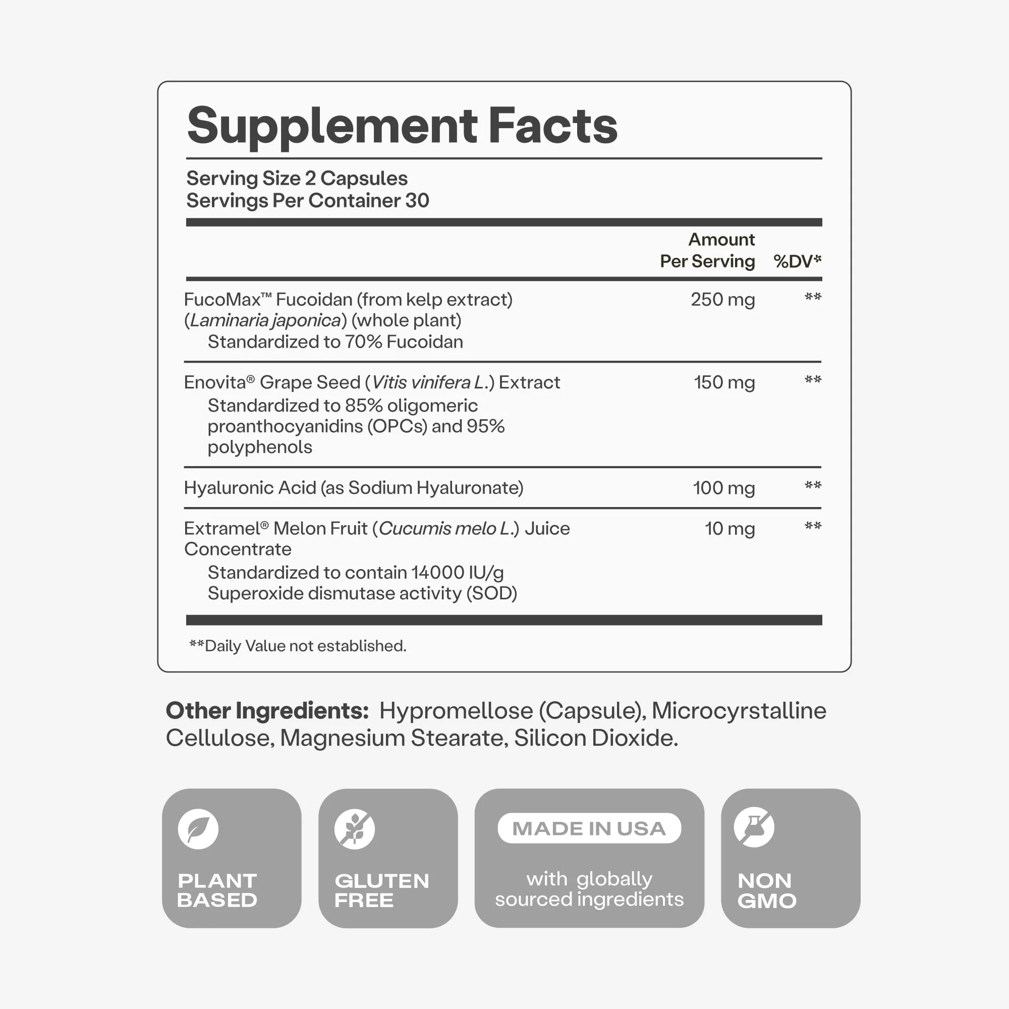 Humann Cardiovascular Health Daily, 4-in-1 Vascular & Blood Pressure Support, Grape Seed Extract & Hyaluronic Acid Circulation Supplement, Plant-Based Non-GMO, 120 Capsules - Image 2