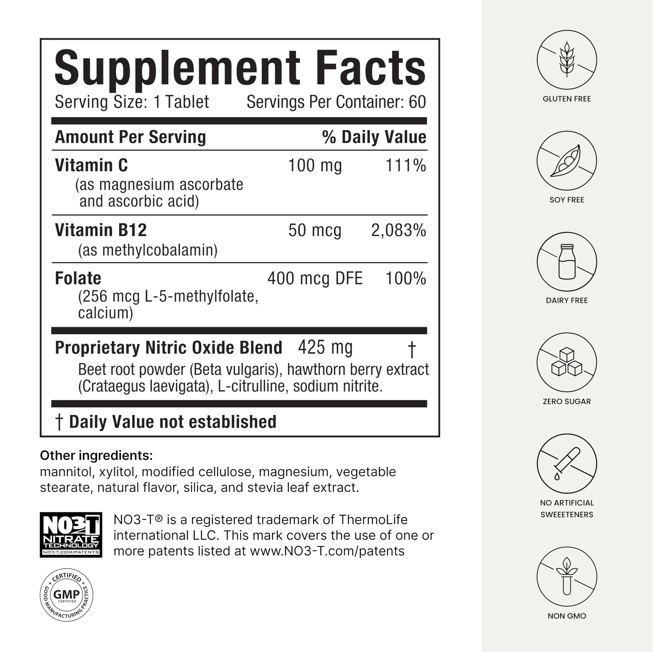 Humann Neo40 Professional - Daily Heart & Circulation Support - Methylfolate, Beet Root Powder, Hawthorn Berry, L-citrulline - 60 Dissolvable Tablets - Image 2