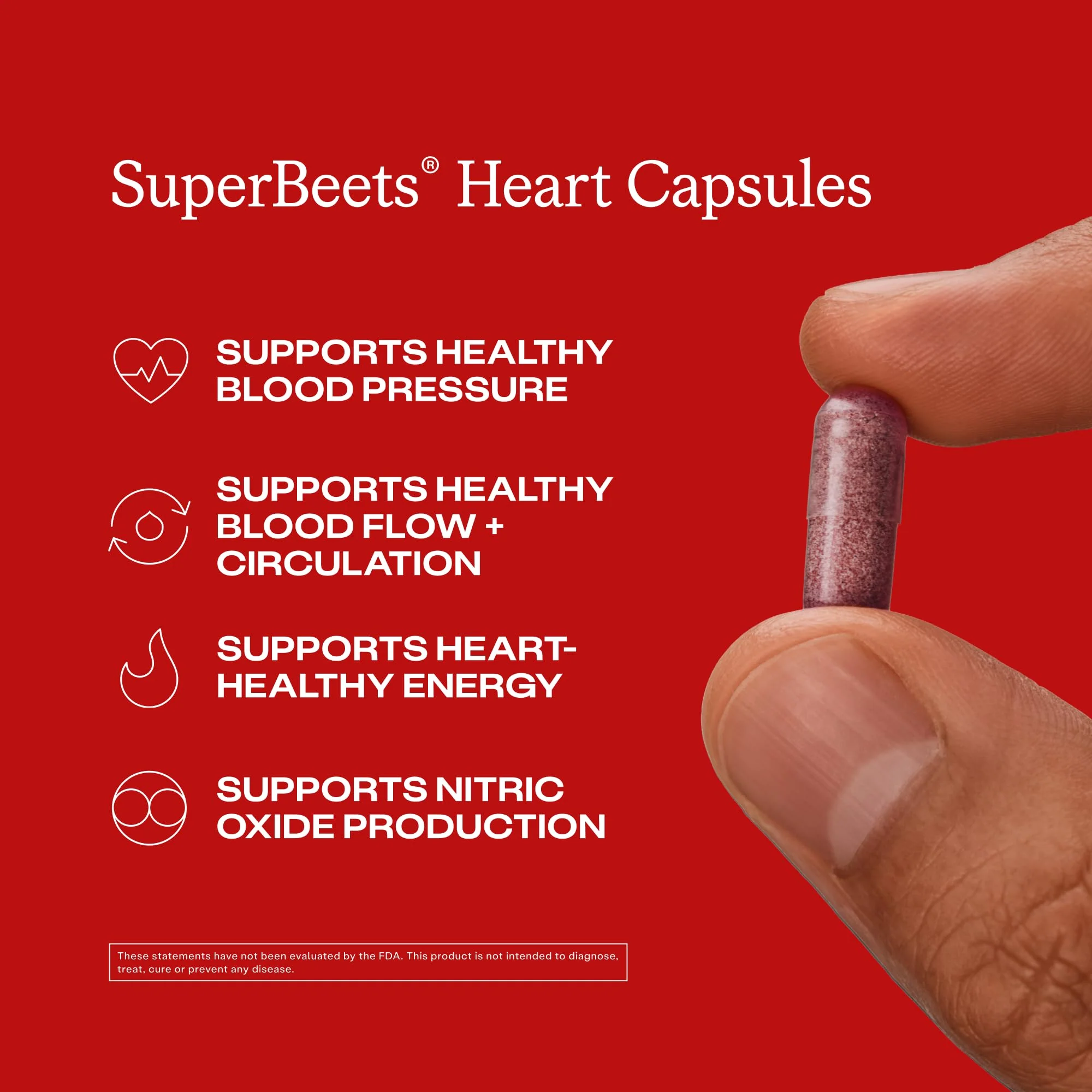 Humann SuperBeets Beet Root Capsules Quick Release 1000mg, Helps Support Nitric Oxide Production, Blood Pressure Support, Heart Health, Contains Non-GMO Beetroot Powder, Studied Antioxidants, 90 Count - Image 3