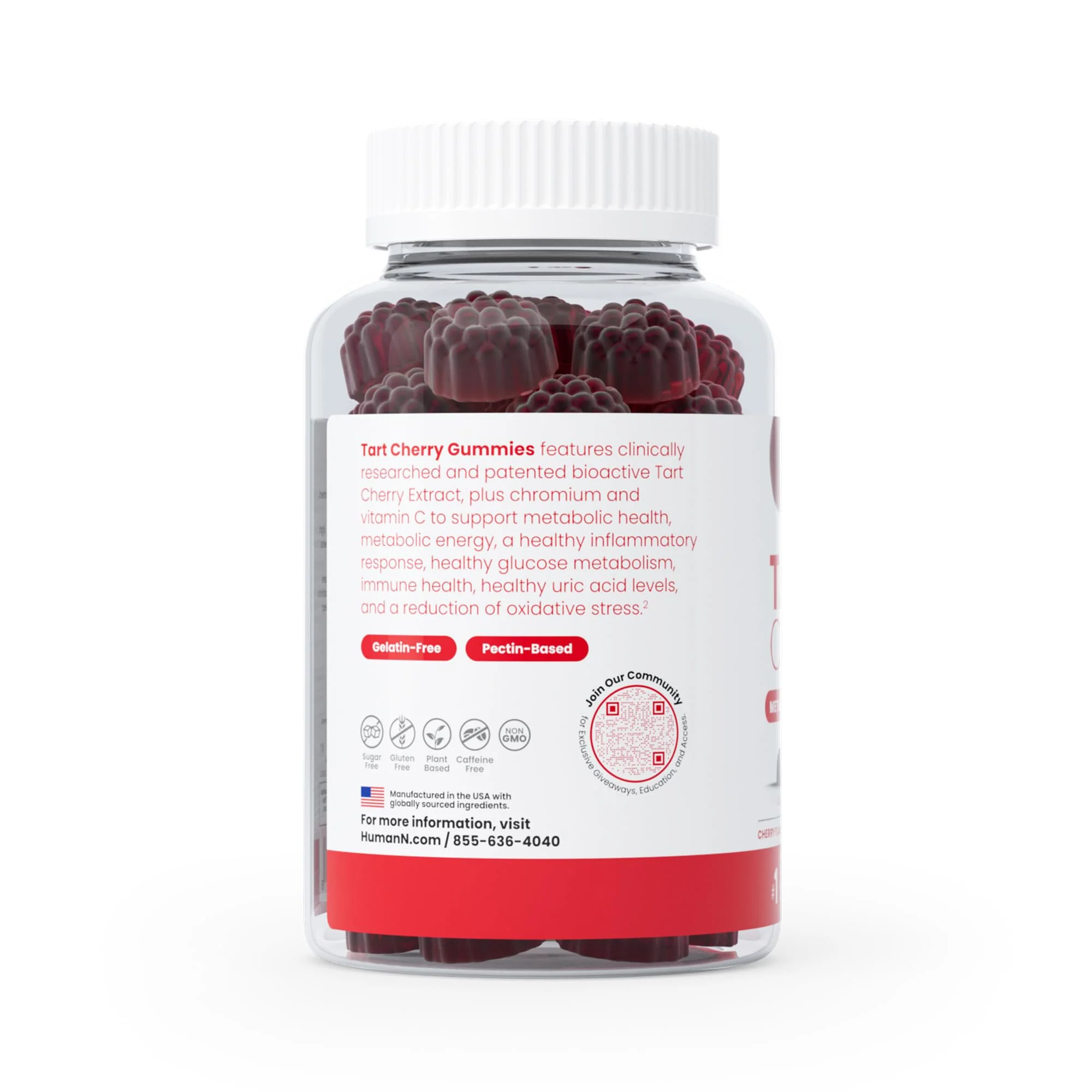 Humann Tart Cherry Gummies - Uric Acid, Immunity, Inflammation & Metabolic Health Support – NSF Certified Sport, Powerful Antioxidant & Non-GMO - from Maker of SuperBeets - 60 Sugar-Free Vegan Gummy - Image 2