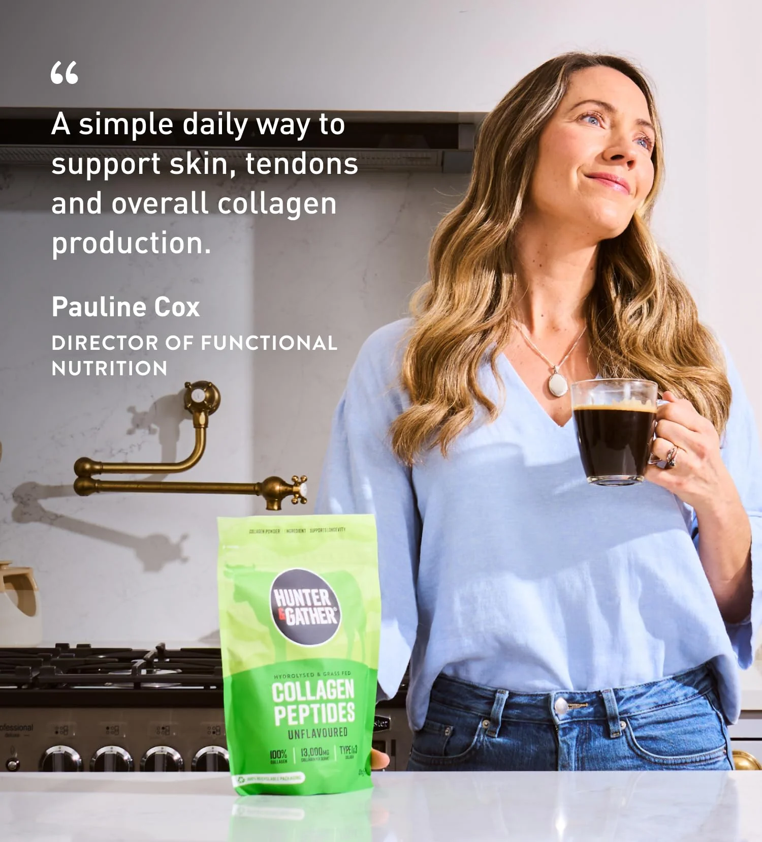 Hunter & Gather Grass Fed Bovine Collagen Powder 400g | 100% Unflavoured Hydrolysed Collagen Peptides | Hair, Skin, Nails & Gut Health | Type 1 & 3 Collagen I High Protein Supplements for Women & Men - Image 7