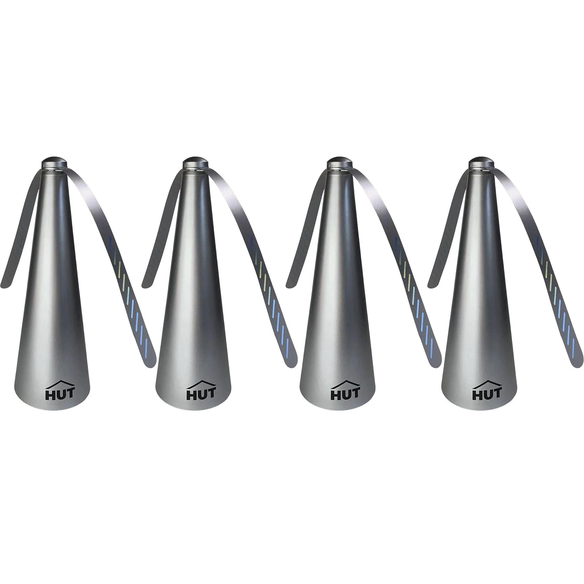 HUT-Fly Fan for Table,Portable Fan for Outdoor Indoor,Restaurant Patio Fly Fan,Battery USB Fan,Silver(4 pack)