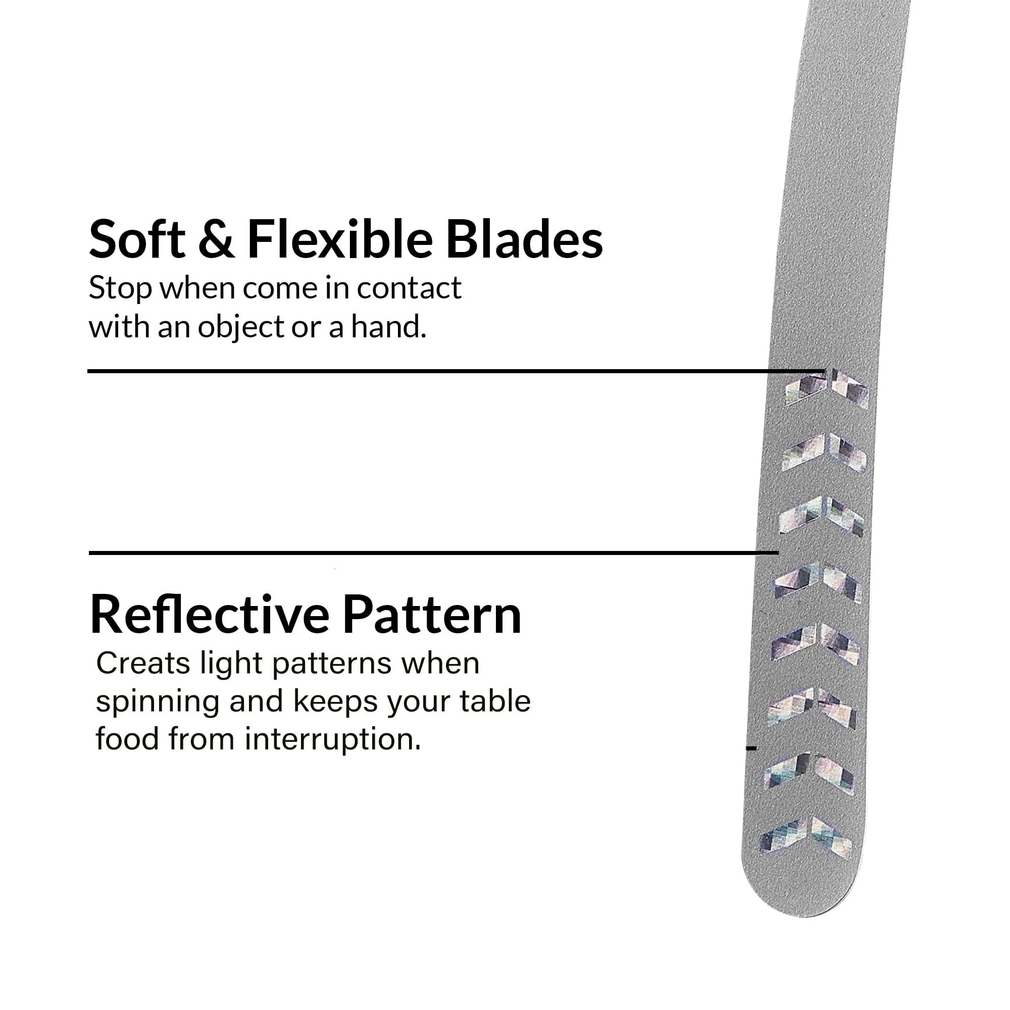 HUT-Fly Fan for Table,Portable Fan for Outdoor Indoor,Restaurant Patio Fly Fan,Battery USB Fan,Silver(4 pack) - Image 5