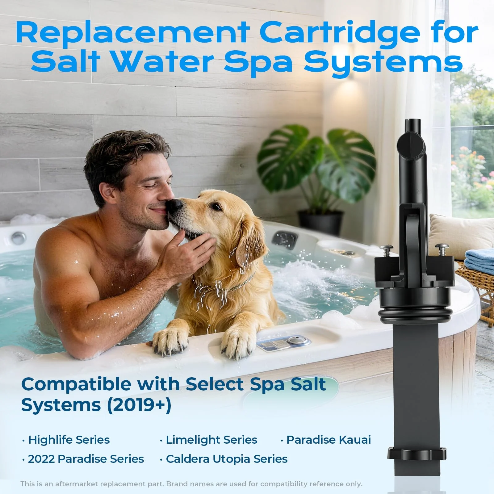 HUVOQ Salt System Cartridge Replacement Compatible with 2019+ Hot Spring Highlife & Limelight and Caldera Utopia & Paradise Spas, Supports Balanced, Skin-Friendly Water (3 Pack) - Image 3