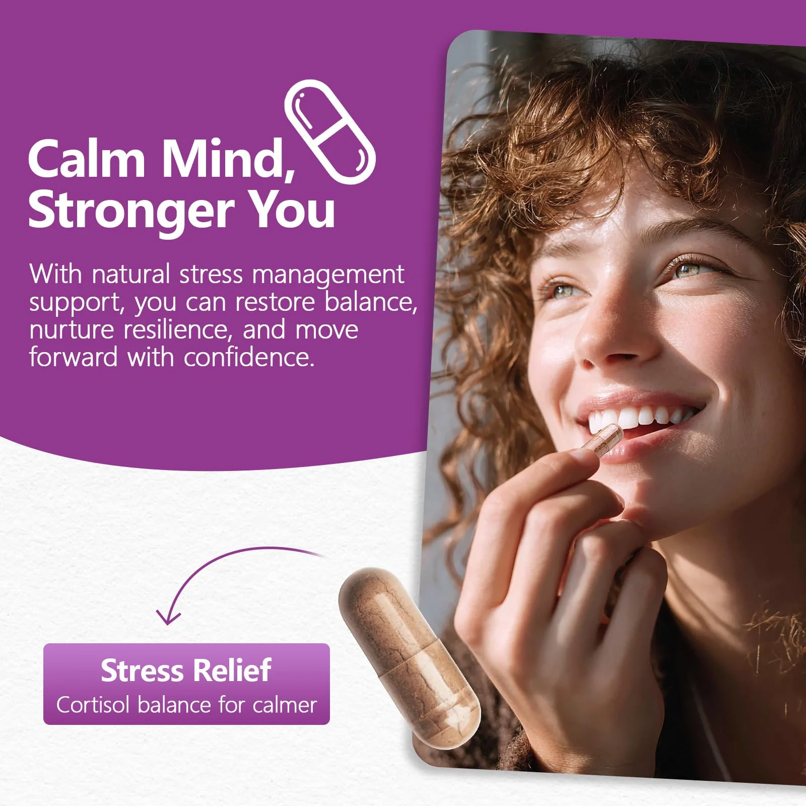 HyberVive Saffron Supplements with Ashwagandha & L-Theanine - 368.5MG - Mood Balance, Stress Relief & Mental Clarity – Cortisol Support for Women & Men, Made in USA, 90 Vegan Capsules - Image 9