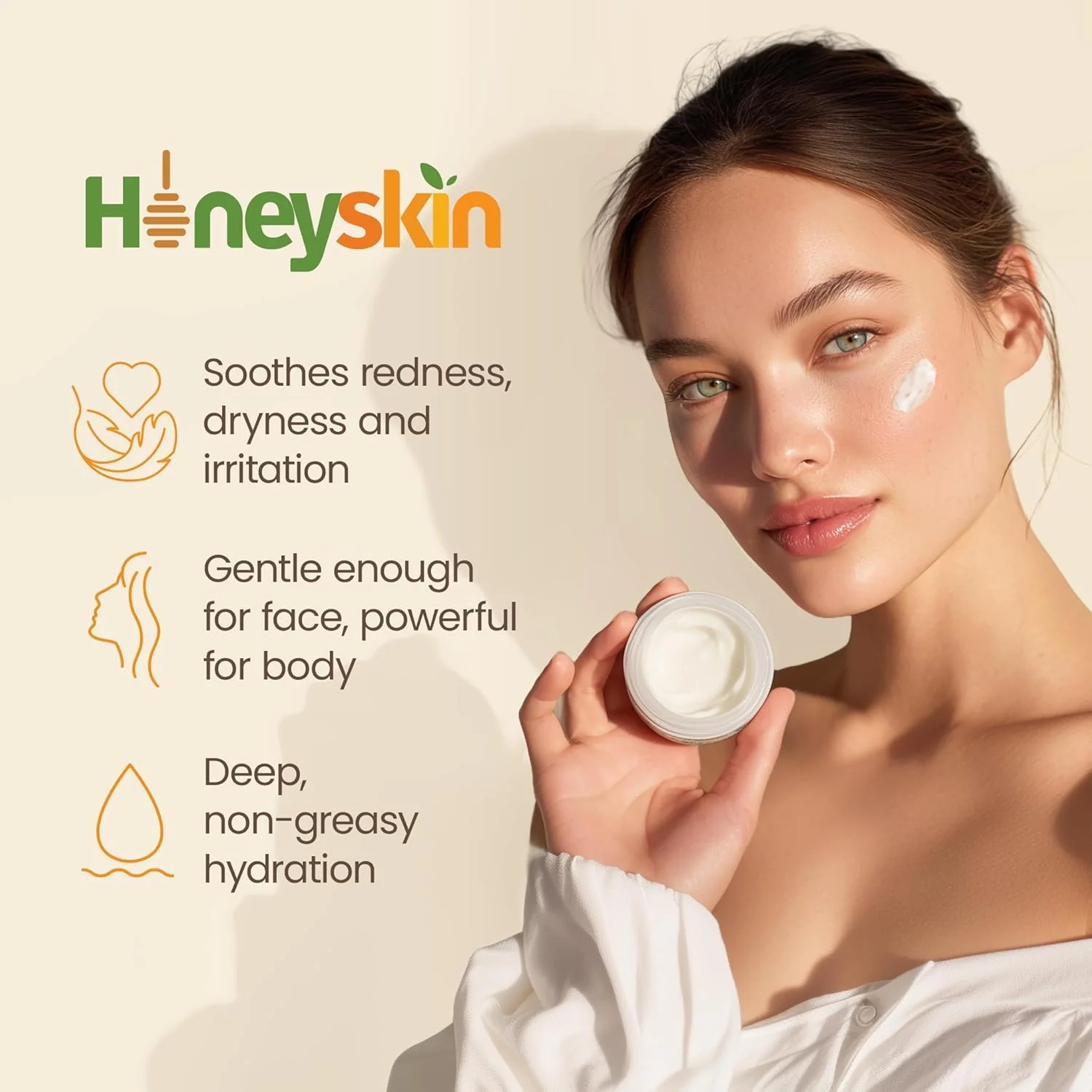 Hydrating Face Moisturizer & Body Cream with Manuka Honey Cream - Organic Face Moisturizer with Honey for Extremely Dry Skin - for Dry & Itchy Skin, Rosacea & Eczema Prone Skin 2oz - Image 7