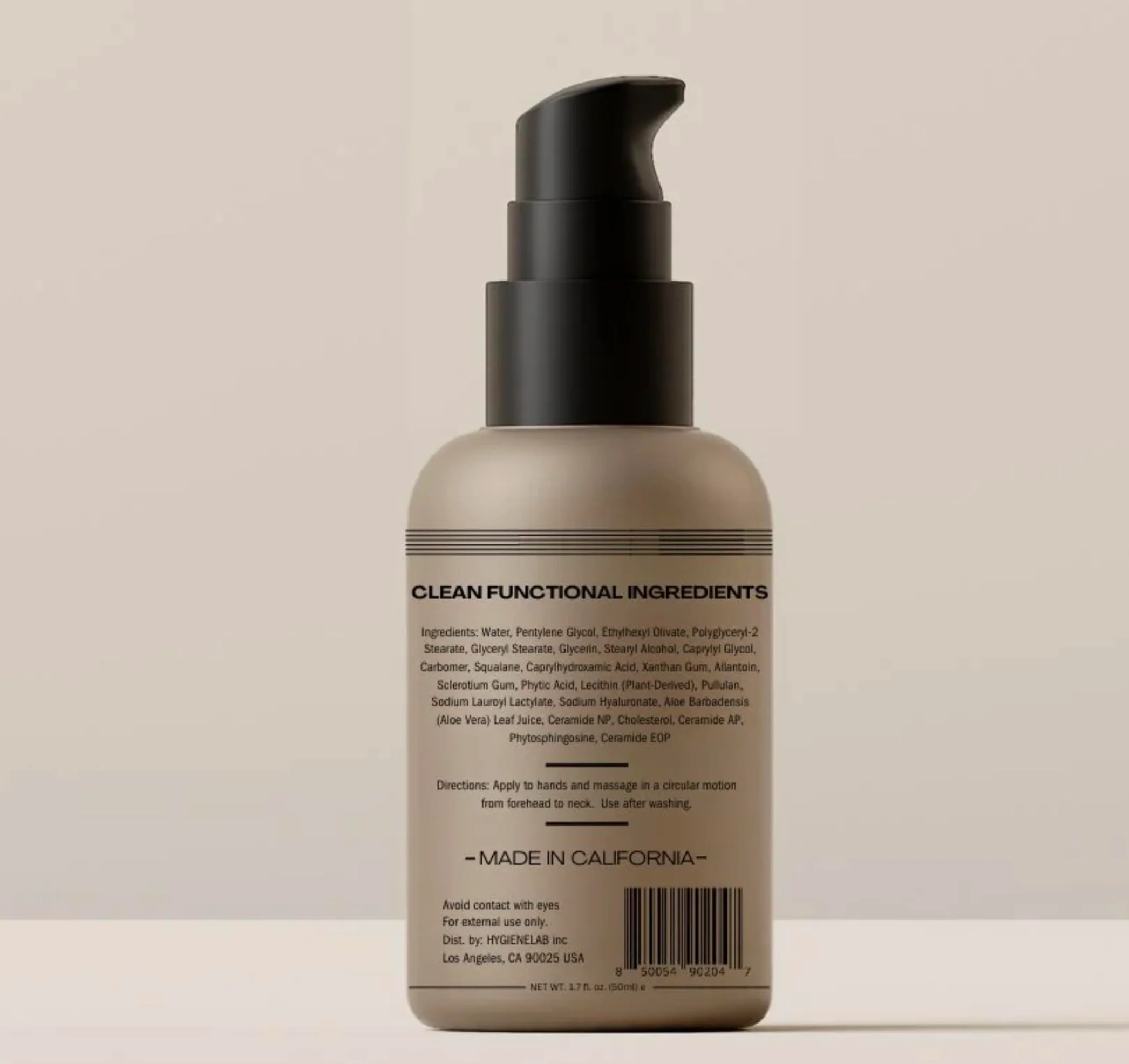 HygieneLab Face Moisturizer - EWG Verified, Unscented, Non-Greasy Hydration with Squalane, Aloe Vera, Ceramides & Hyaluronic Acid - 1.7 fl oz - Image 4