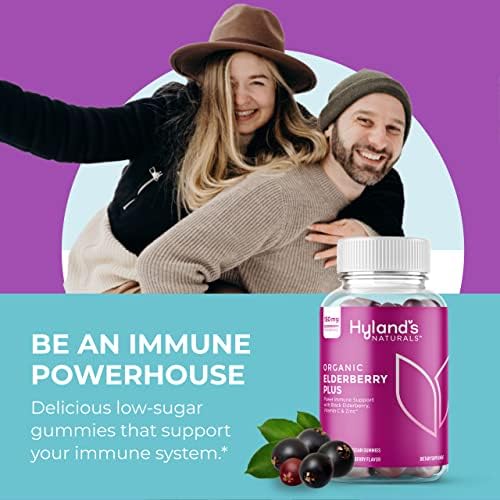 Hyland's Organic Elderberry Plus Gummies, Organic Black Elderberry with ZINC and Vitamin C, Immune Support Supplement for Adults, 60 Vegan Gummies (30 Days) - Image 5