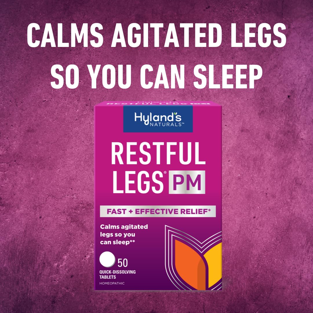Hyland's Restful Legs PM, Nighttime Formula, Calms Agitated Legs so You Can Sleep, 50 Quick Dissolving Tablets - Image 2