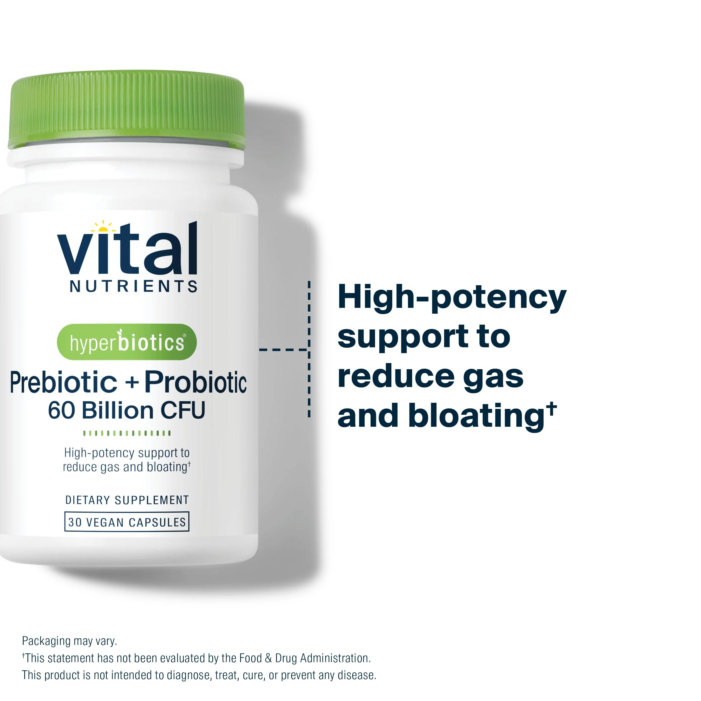Hyperbiotics Vital Nutrients Prebiotic and Probiotic for Women and Men | 60 Billion CFU | Pre and Probiotics Supports Digestive Health, Constipation, Diarrhea, Gas & Bloating* | 30 Vegan Capsules - Image 7