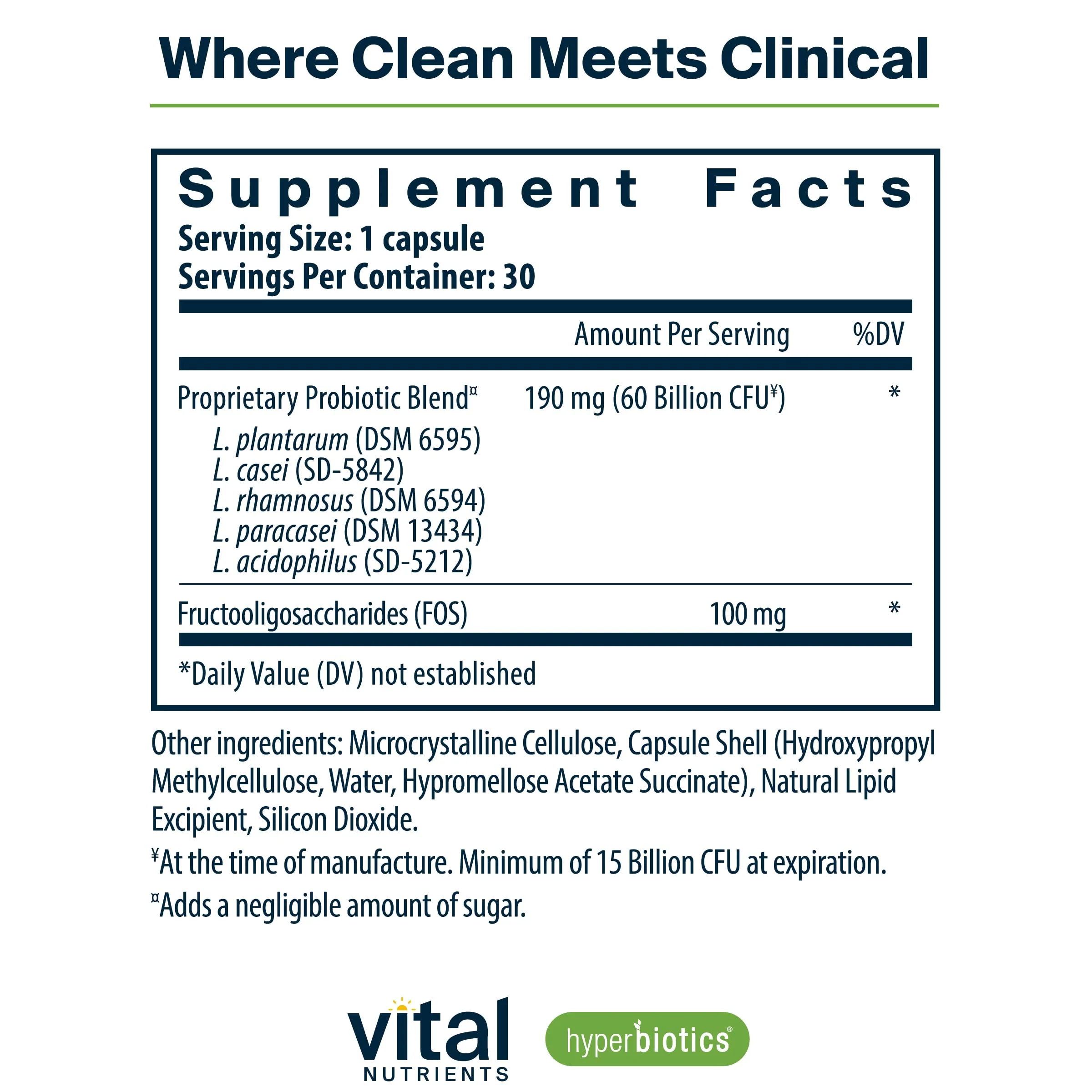 Hyperbiotics Vital Nutrients Prebiotic and Probiotic for Women and Men | 60 Billion CFU | Pre and Probiotics Supports Digestive Health, Constipation, Diarrhea, Gas & Bloating* | 30 Vegan Capsules - Image 9