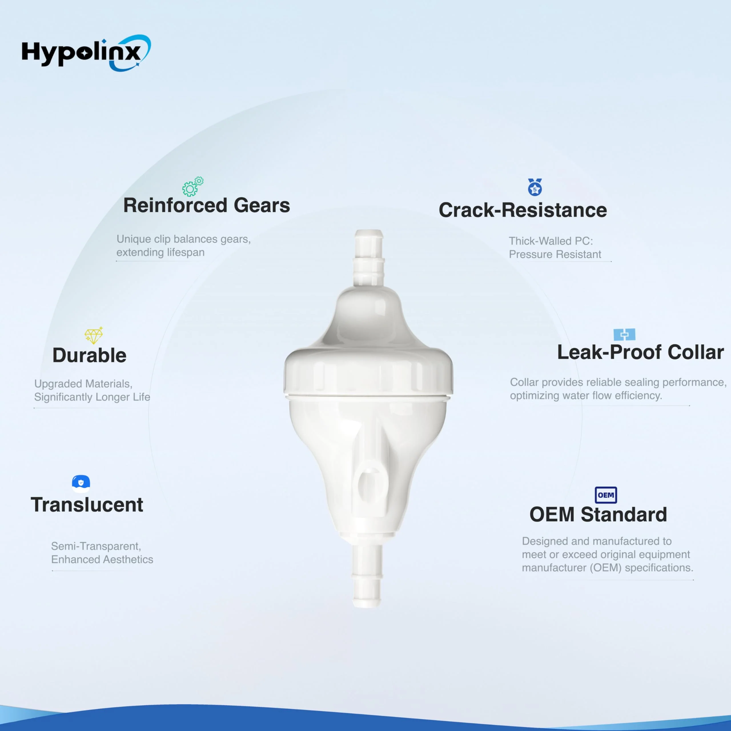 Hypolinx Upgraded Polaris G52 Backup Valve Replacement Kit for Polaris Pool Cleaner 280, 180, 380, 480, with High-Strength Gears and Crack-Resistant Case Kit for Polaris Pool Cleaner - Image 5