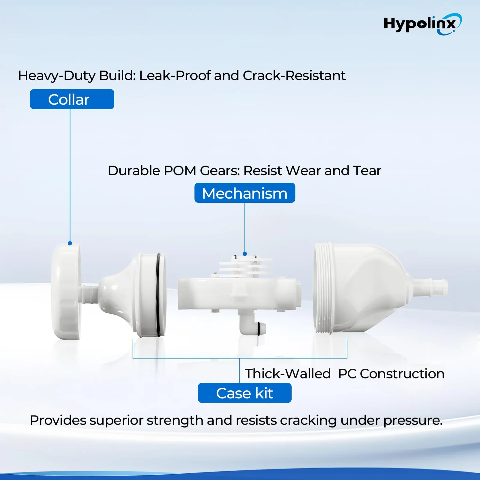 Hypolinx Upgraded Polaris G52 Backup Valve Replacement Kit for Polaris Pool Cleaner 280, 180, 380, 480, with High-Strength Gears and Crack-Resistant Case Kit for Polaris Pool Cleaner - Image 7