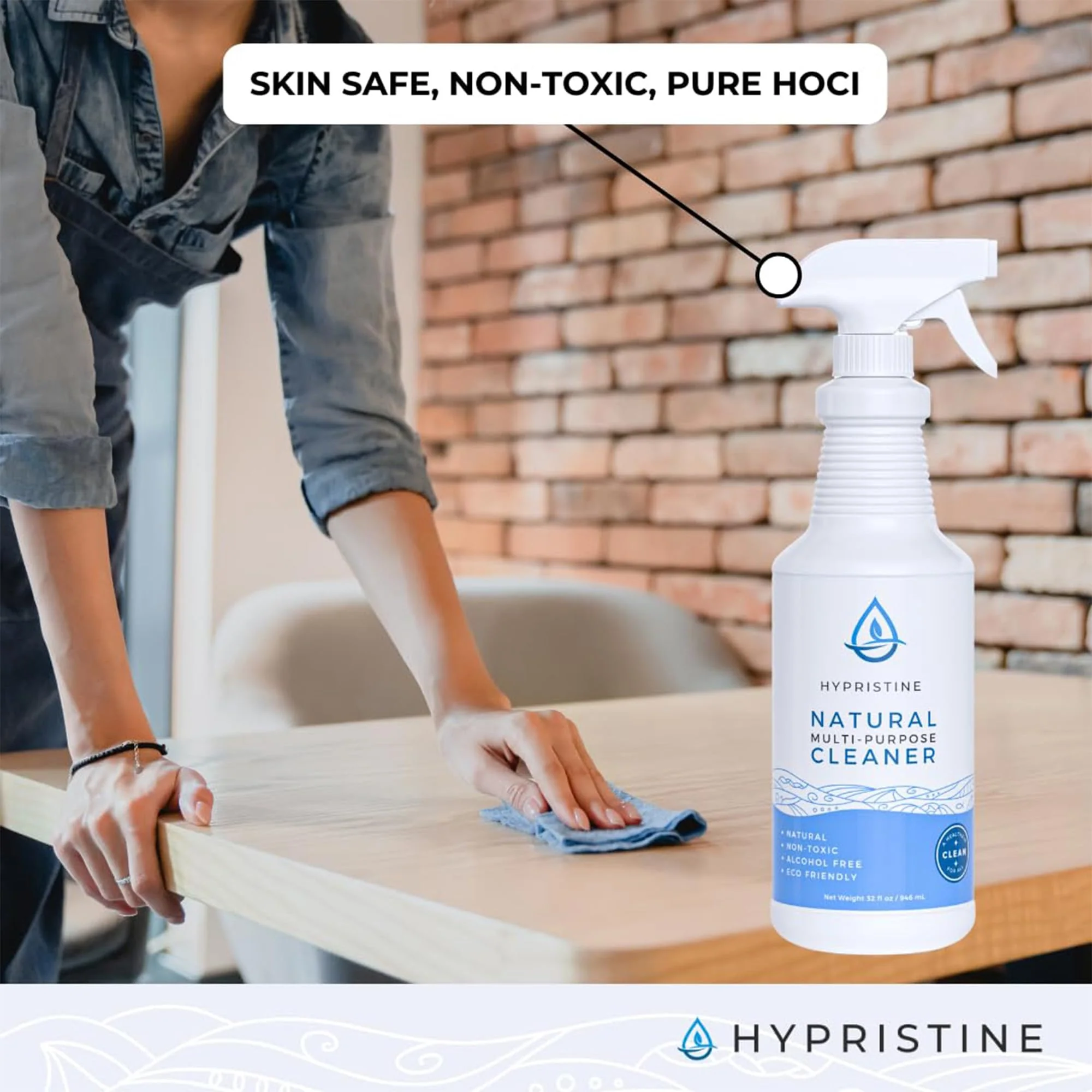 HYPRISTINE PURE Hypochlorous Acid Spray, Multi-Purpose Cleaner, Superior Shelf Life, 0% Bleach, 0% Alcohol, Food Contact Safe, Eliminate Non-Living Allergens, Remove Pet Odor, Clean Any Surface - Image 5