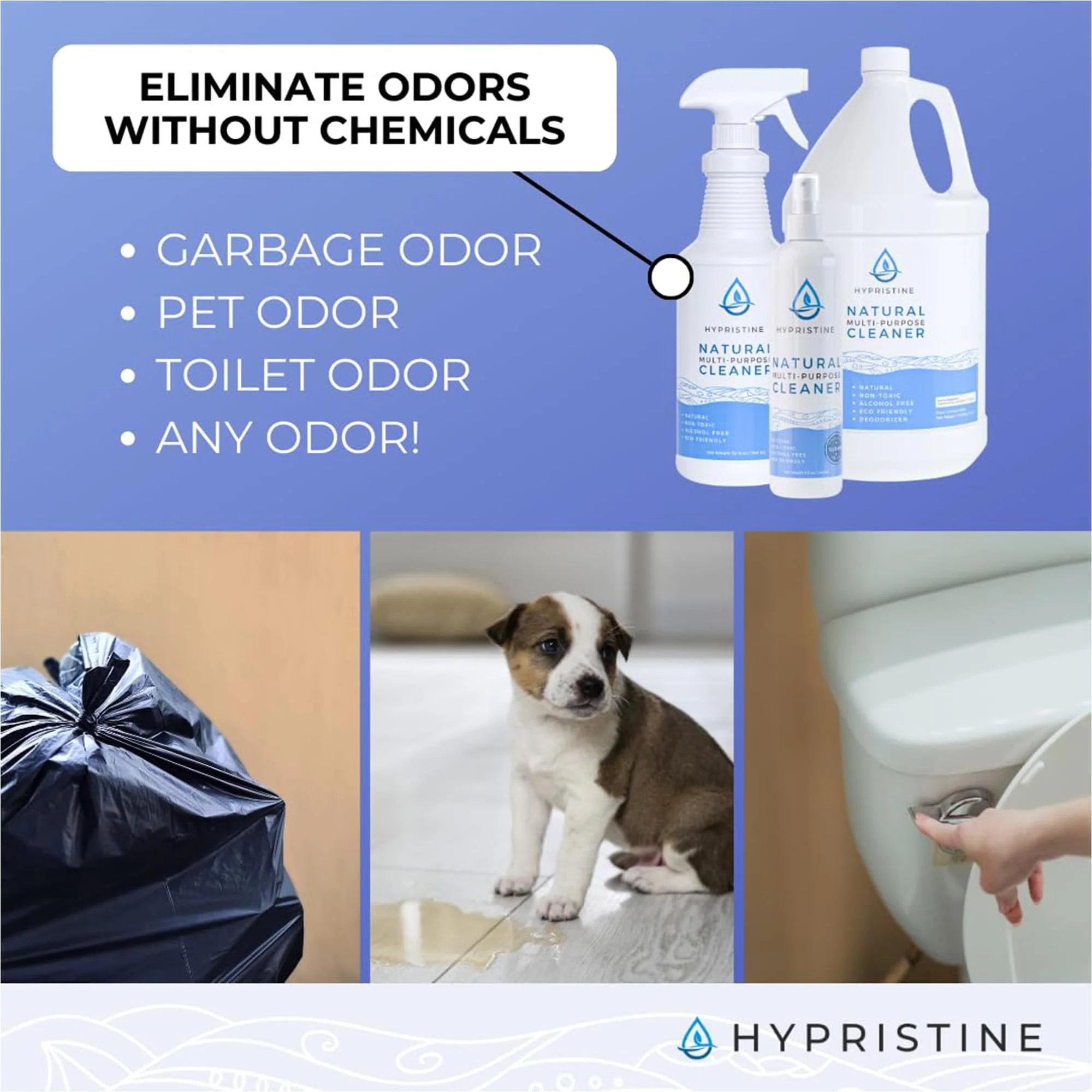 HYPRISTINE PURE Hypochlorous Acid Spray, Multi-Purpose Cleaner, Superior Shelf Life, 0% Bleach, 0% Alcohol, Food Contact Safe, Eliminate Non-Living Allergens, Remove Pet Odor, Clean Any Surface - Image 6