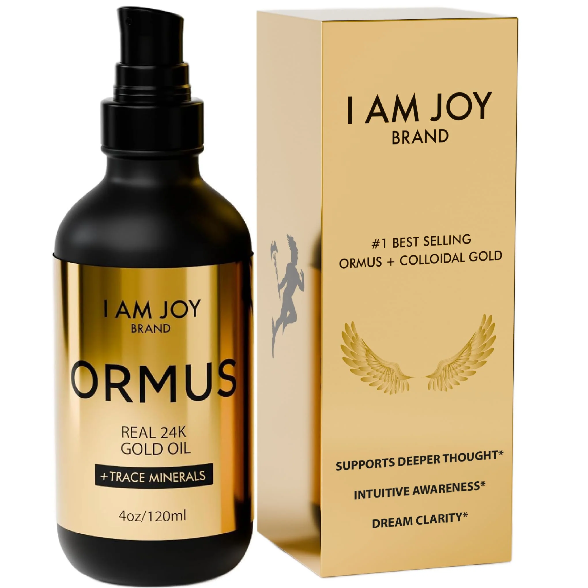 I Am Joy Co. Ormus Gold Oil Monoatomic | Supports Deeper Thought, Intuitive Awareness & Dream Clarity | Rich with Minerals, Platinum, Iridium | Non-Chemical Extraction | 4oz - Image 2