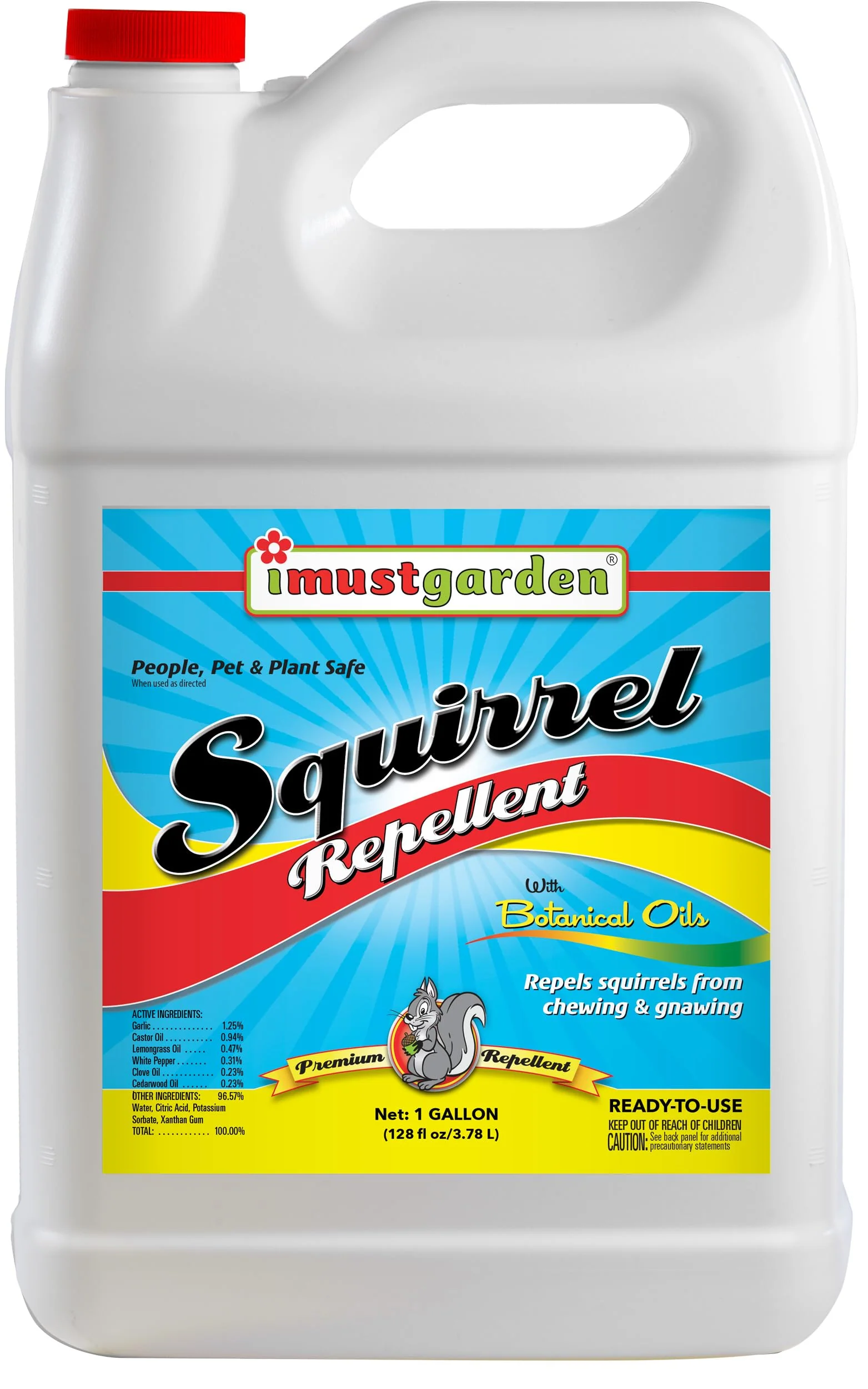 I Must Garden Squirrel Repellent: Protects Vehicles, Plants, Decking, & Furniture – Works on Chipmunks – 1 Gallon Ready to Use Refill - Image 2