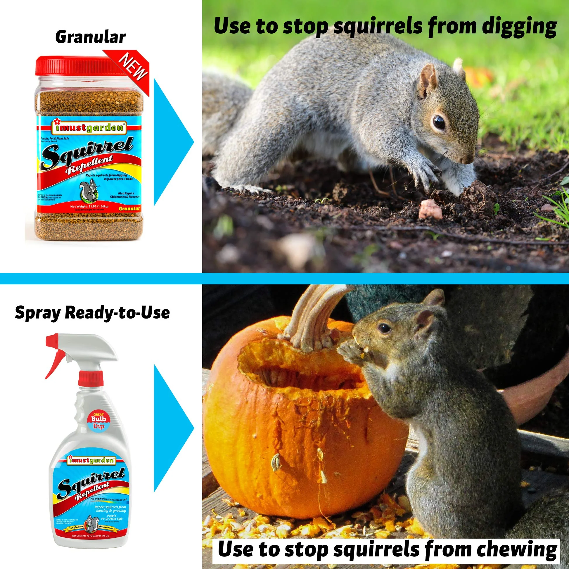 I Must Garden Squirrel Repellent: Protects Vehicles, Plants, Decking, & Furniture – Works on Chipmunks – 1 Gallon Ready to Use Refill - Image 5