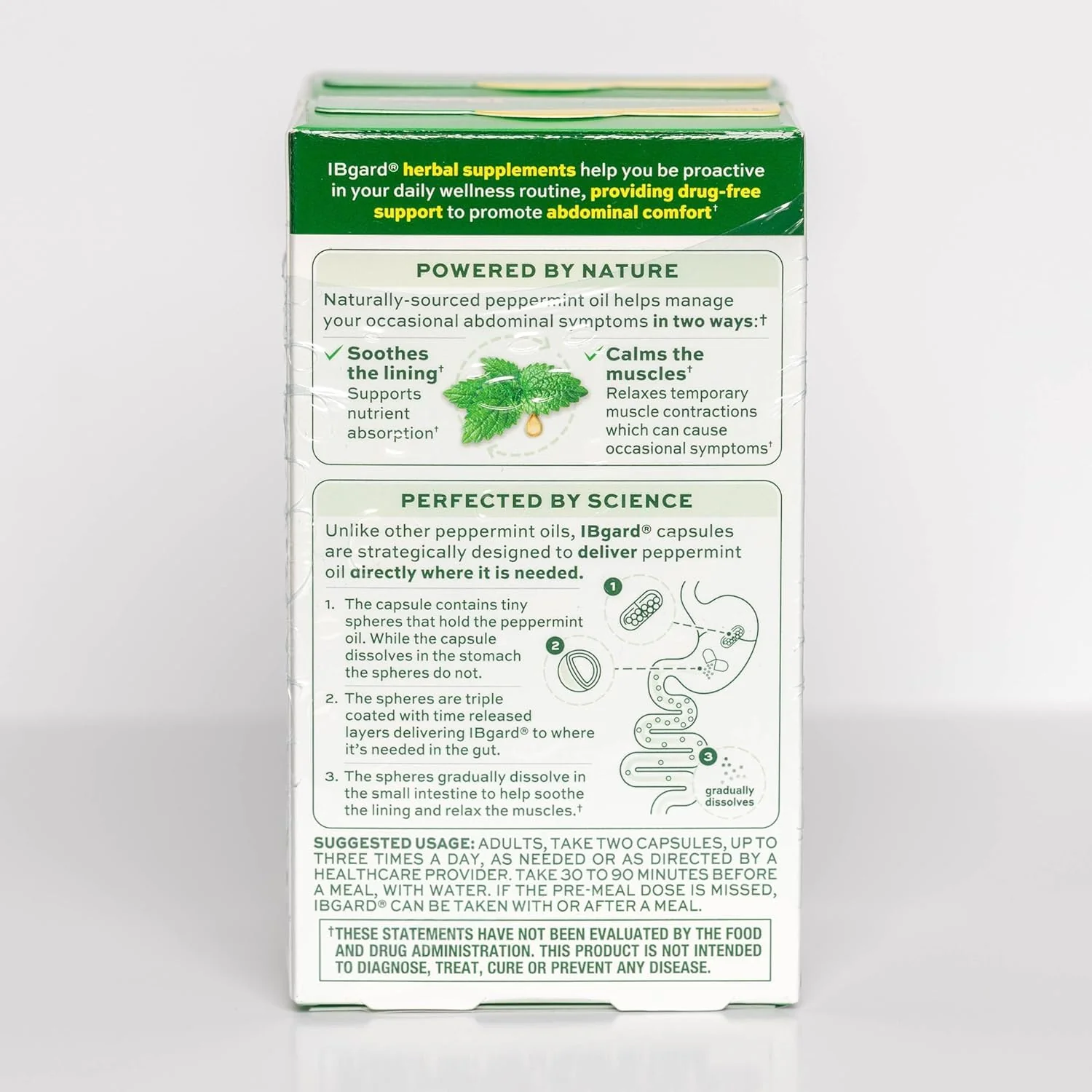 IBgard Gut Health Supplement, Peppermint Oil Capsules for Abdominal Comfort, 96 Capsules - Image 5