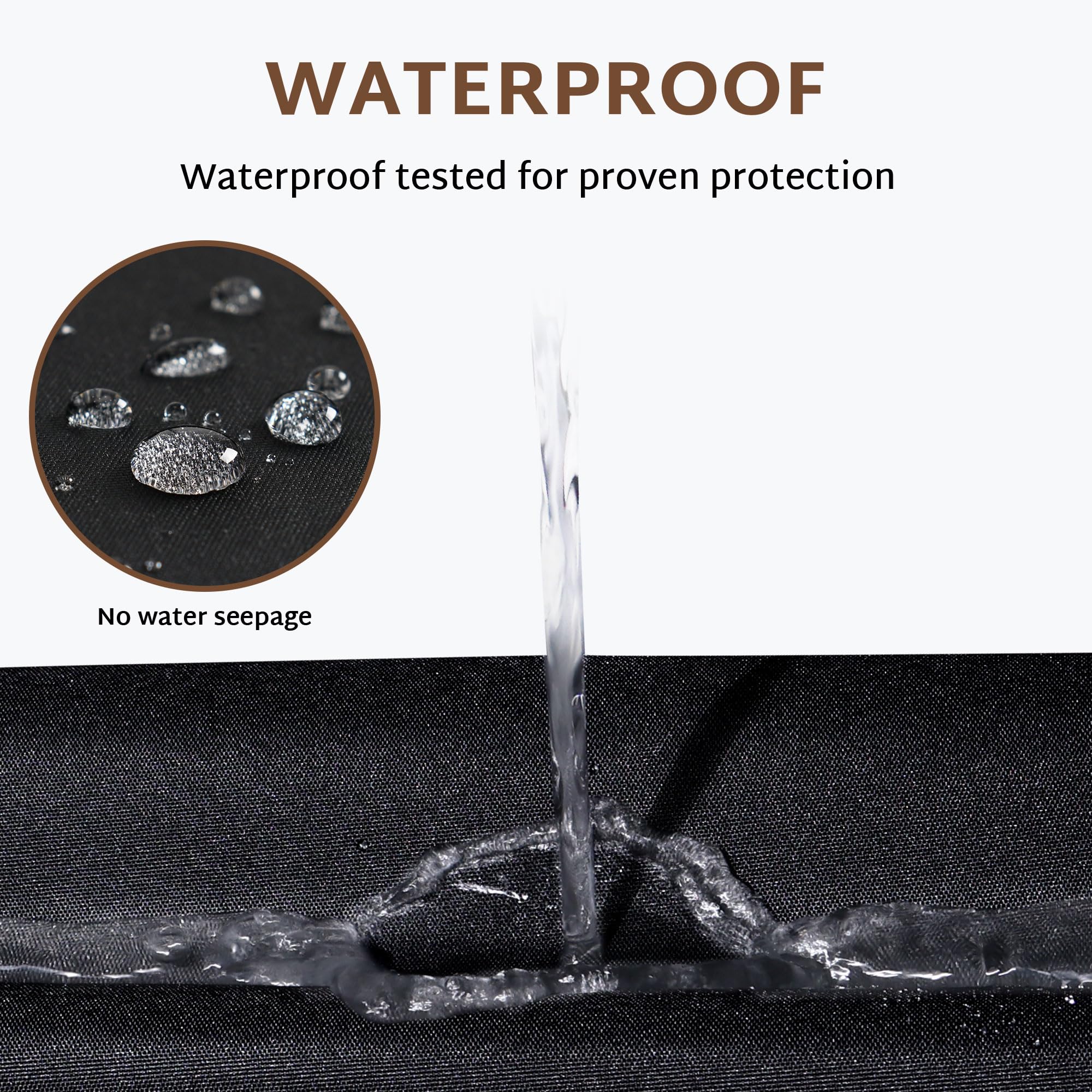 iBirdie Outdoor Waterproof and Weatherproof Hot Tub Cover 85 x 85 inch fit 84 x 84 or 83 x 83 or 82 x 82 or 7 ft x 7 ft Square SPA 600D Heavy Duty Protectors Protective Cover Cap - Image 5