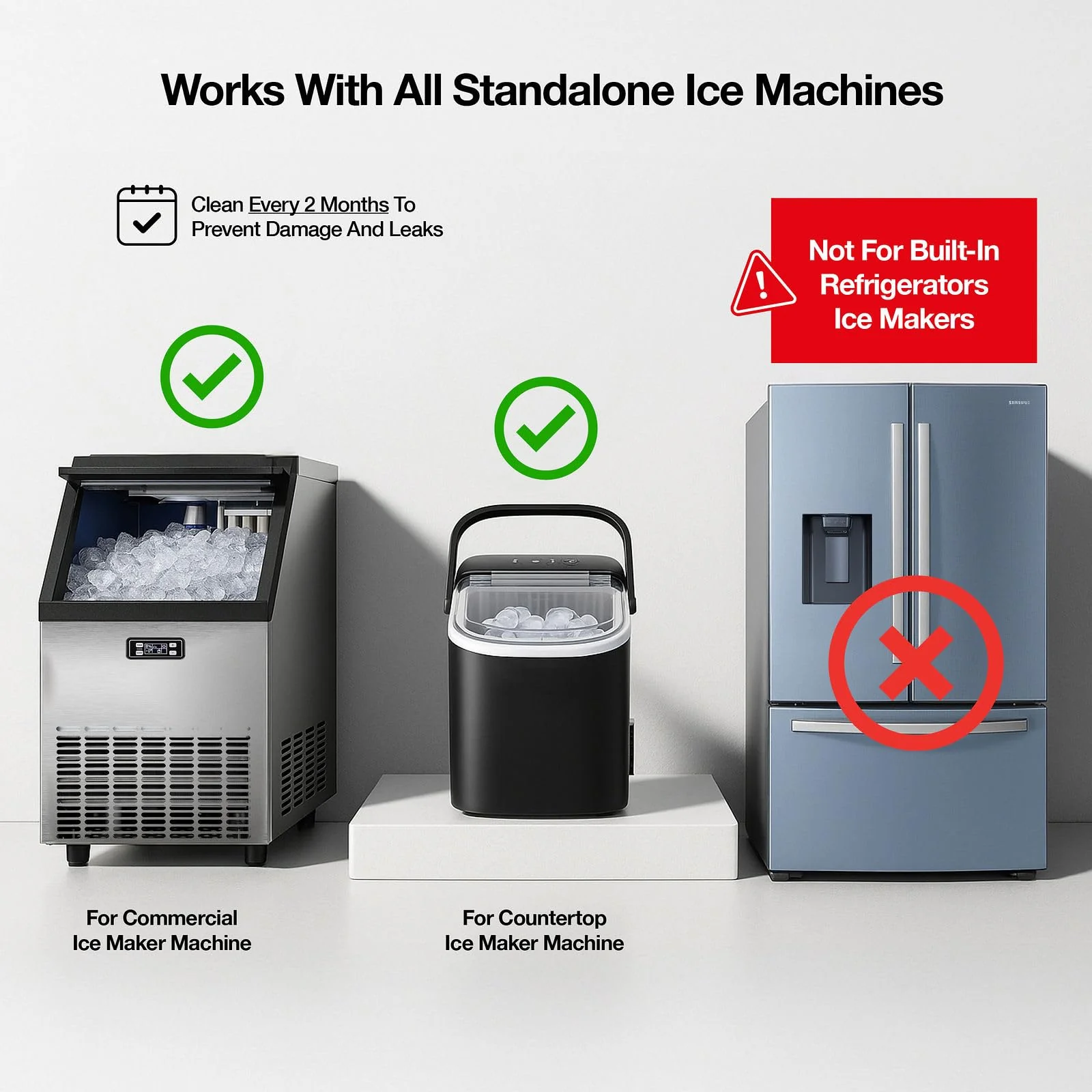 Ice Machine Cleaner and Descaler 32 oz | Ice Maker Cleaner for All Brands; Opal, Scotsman, Manitowoc, Affresh, etc. Countertop Icemaker Cleaners Solution | Icemaker Cleaners and Descaler 100% Active! - Image 3