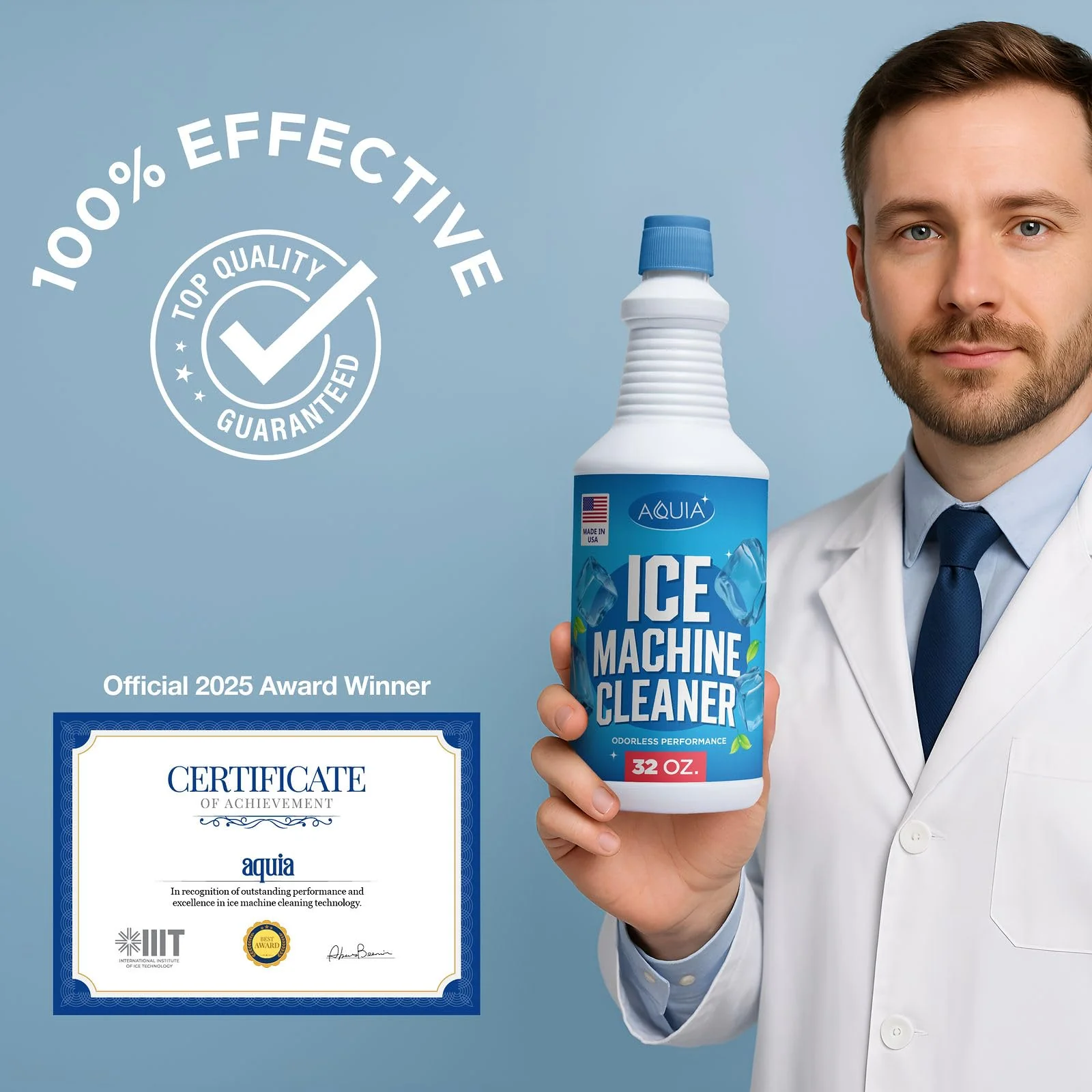 Ice Machine Cleaner and Descaler 32 oz | Ice Maker Cleaner for All Brands; Opal, Scotsman, Manitowoc, Affresh, etc. Countertop Icemaker Cleaners Solution | Icemaker Cleaners and Descaler 100% Active! - Image 6