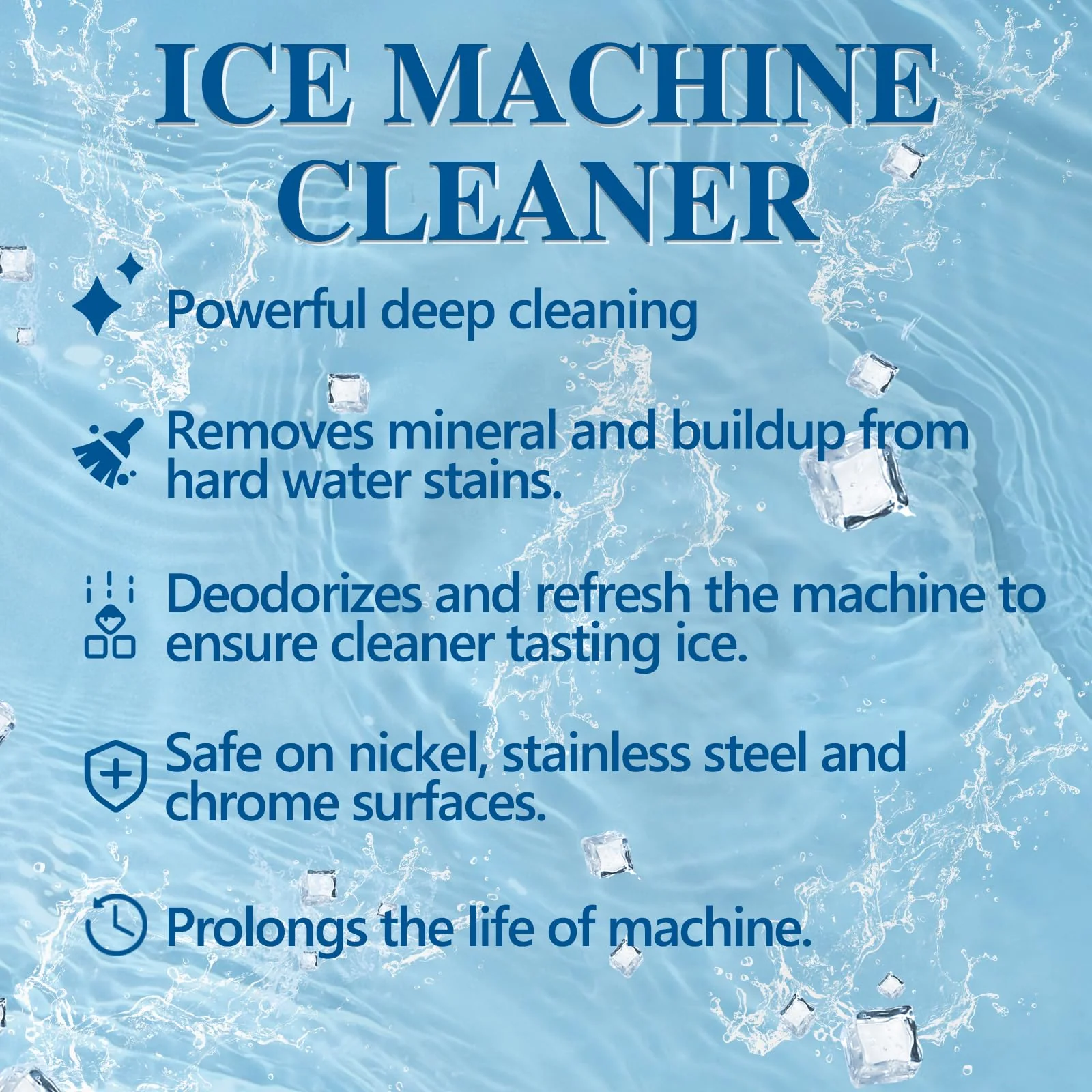 Ice Machine Cleaner Maker Descaler - Nickel Safe Descaler, Ice Maker Cleaner Compatible with Whirlpool, Scotsman, KitchenAid, Affresh, Hoshizaki, GE Opal Cleaning Kit, (1Gallon, 33 Uses) - Image 2