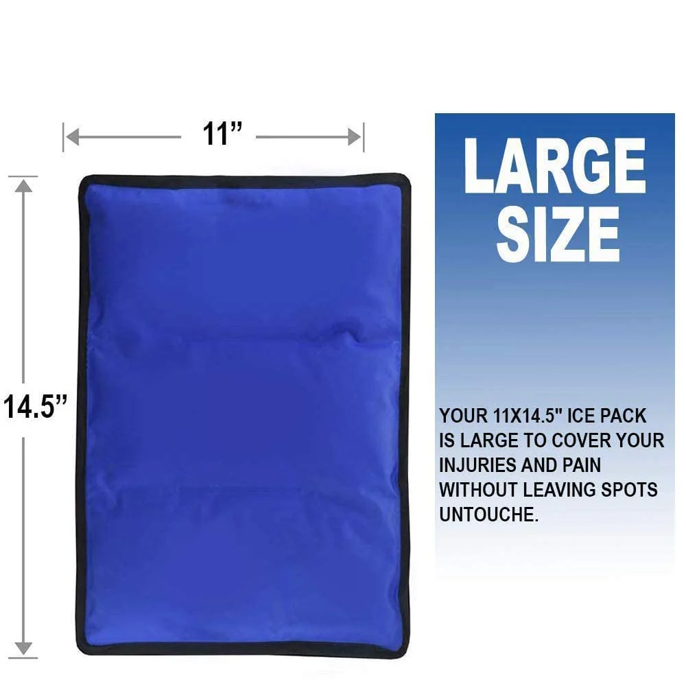 Ice Pack for Injuries Reusable, Soft Gel Flexible - (Large: 11"x14.5") for Hip, Shoulder, Knee, Back - Comfy Cold Pack Compress for Swelling, Bruises, Surgery (Lavender, 1 Pack) - Image 5
