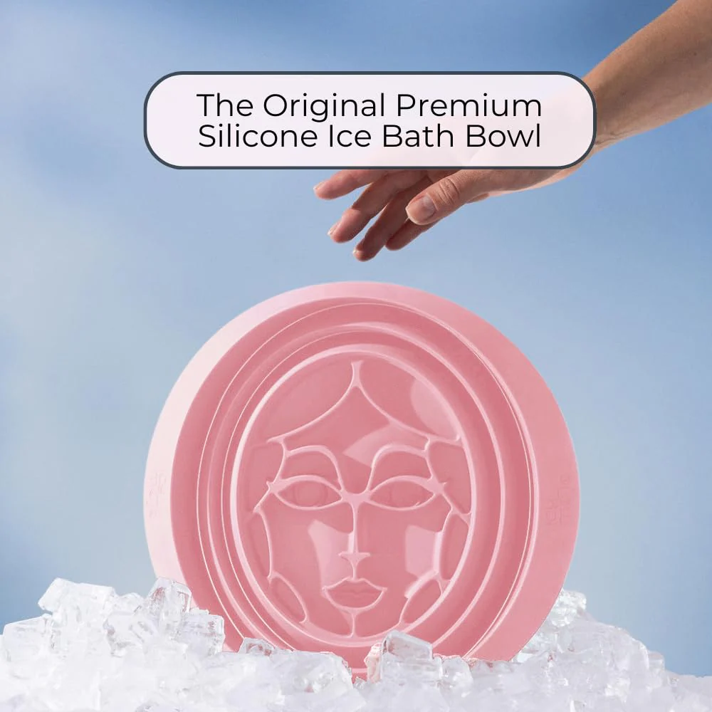 Icy-Mojo Facial Cold Plunge™ | Collapsible Silicone Ice Facial Bowl with Built-In Ice Tray | Portable Face Ice Bath for Skin Tightening, Puffiness, Acne Relief & Glow (Soft Pink) (Soft Pink) - Image 9