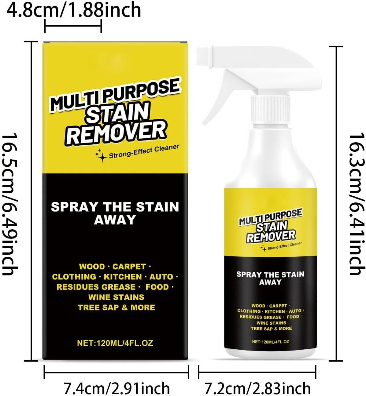 iekufes AlienPower Spray,Multi-Purpose Stain Remover -A powerful cleaner for kitchens, floors, toilets, and cars.Effectively removes hard water stains, yellowing, rust, and stubborn residues(120ml) - Image 2