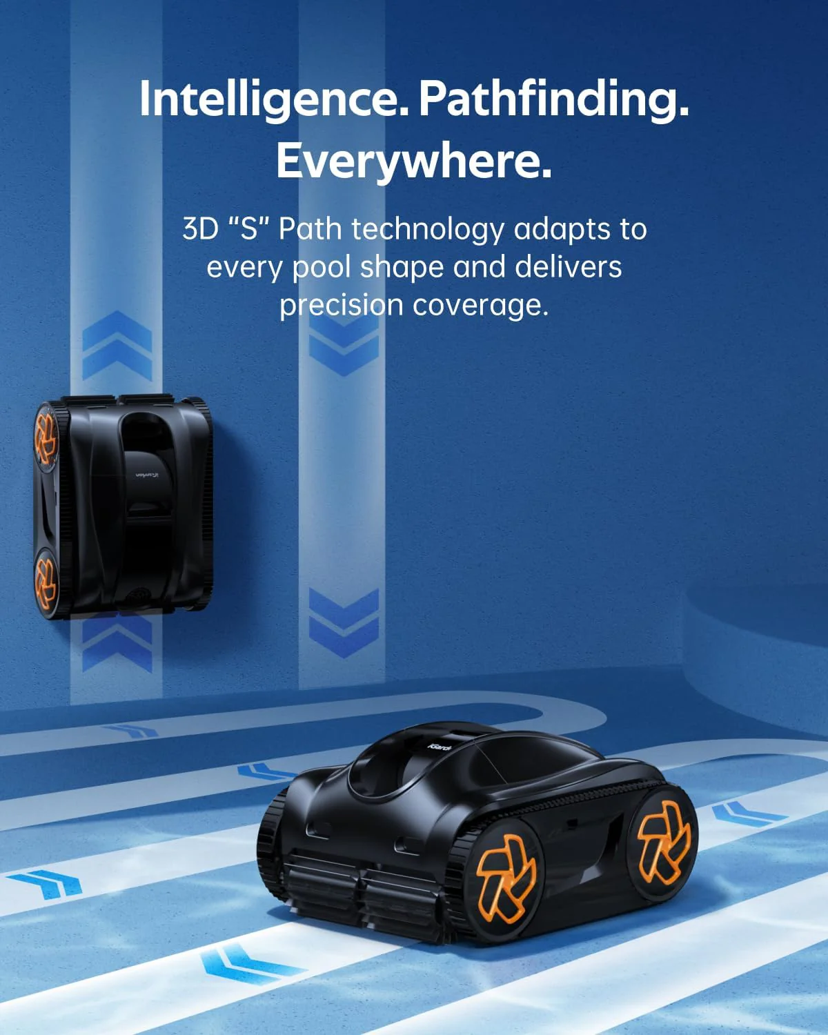 iGarden Pool Cleaner K Series, 6H Cordless Robotic Pool Vacuum for Inground & Above Ground Pools, AI Timer, Smart Navigation, Floor, Walls&Waterline Scrubber, Touchscreen, Auto-Parking - Image 7